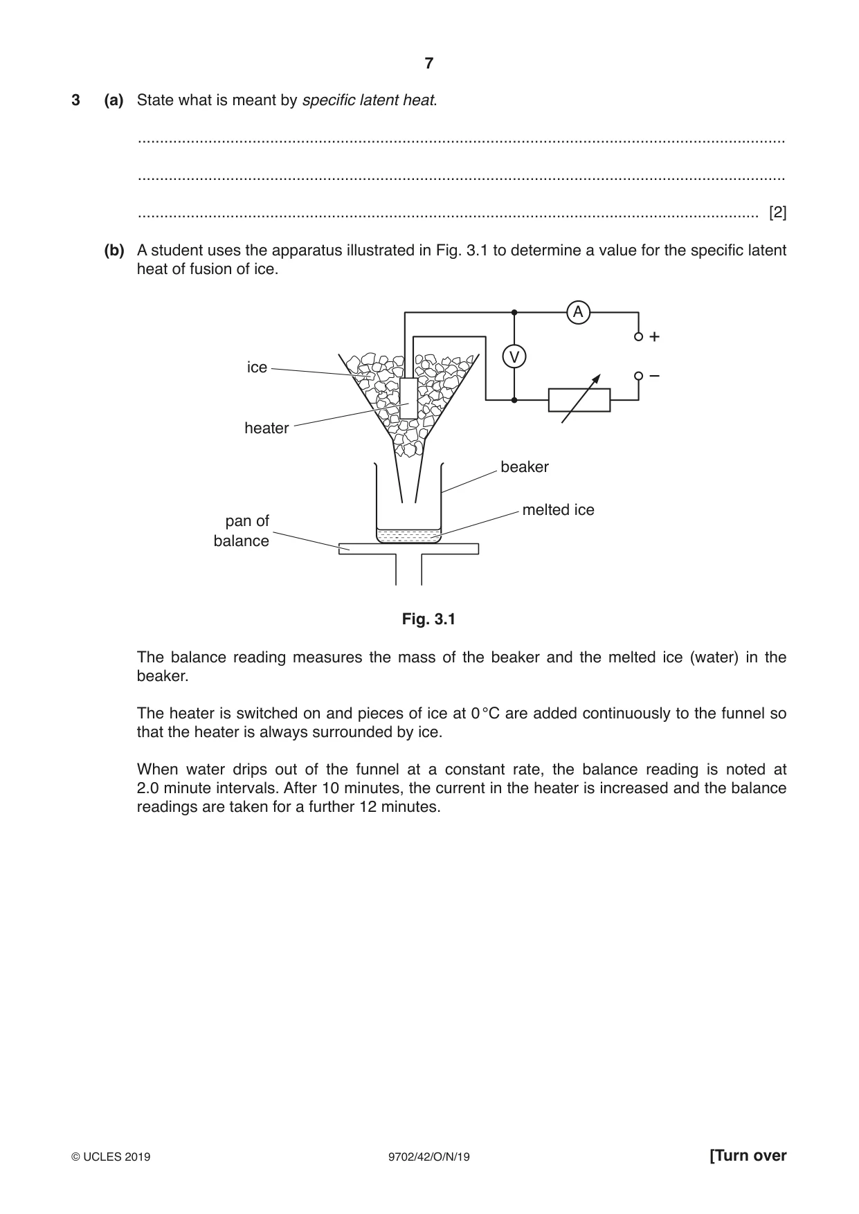 Cambridge A Level Physics 9702 2019 Oct/Nov Paper 4 · Variant 2 question paper, page 7 of 28