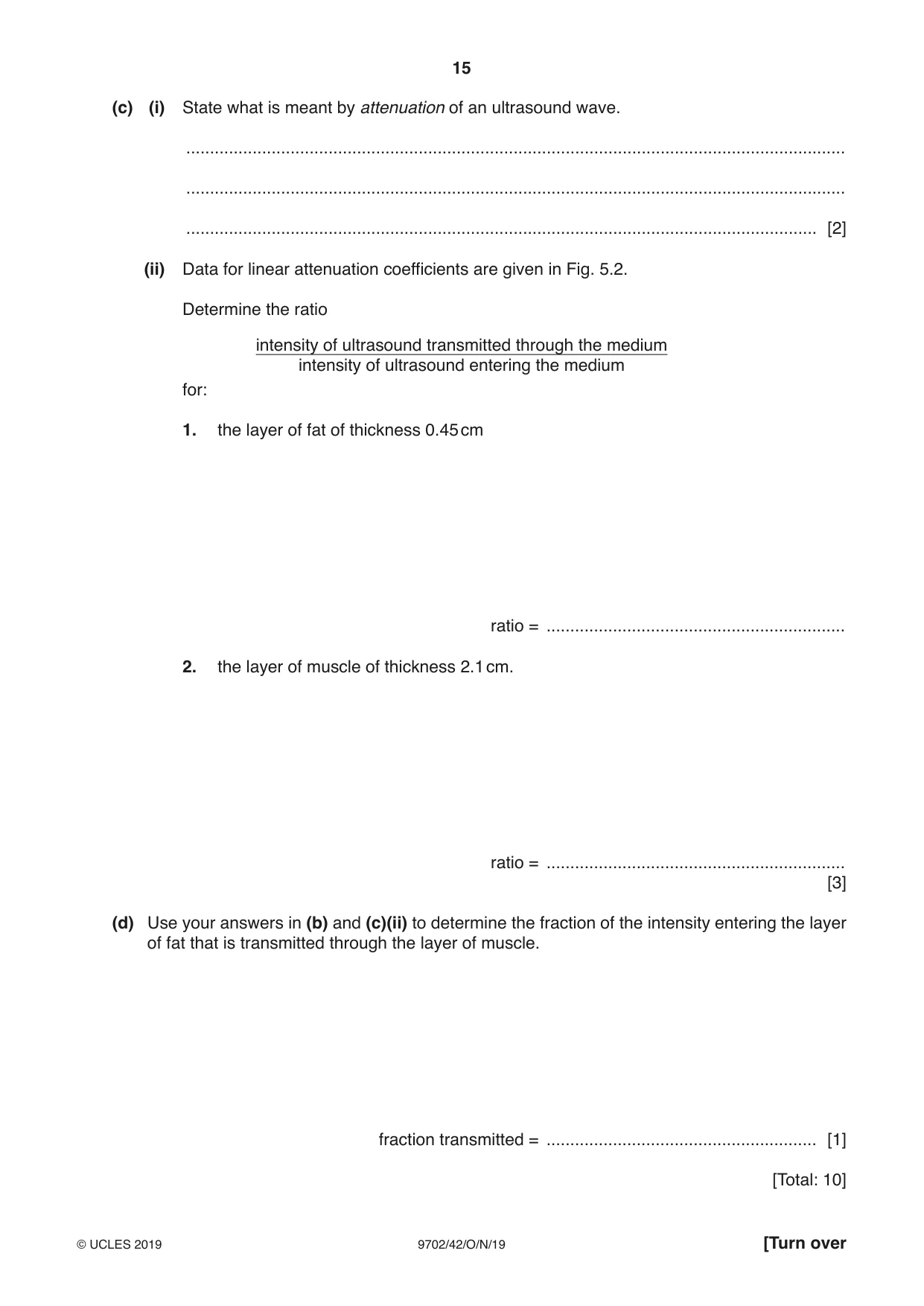 Cambridge A Level Physics 9702 2019 Oct/Nov Paper 4 · Variant 2 question paper, page 15 of 28
