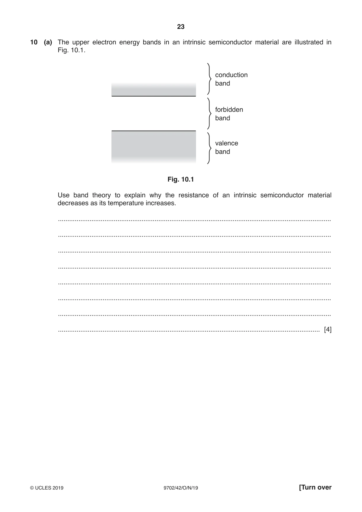 Cambridge A Level Physics 9702 2019 Oct/Nov Paper 4 · Variant 2 question paper, page 23 of 28