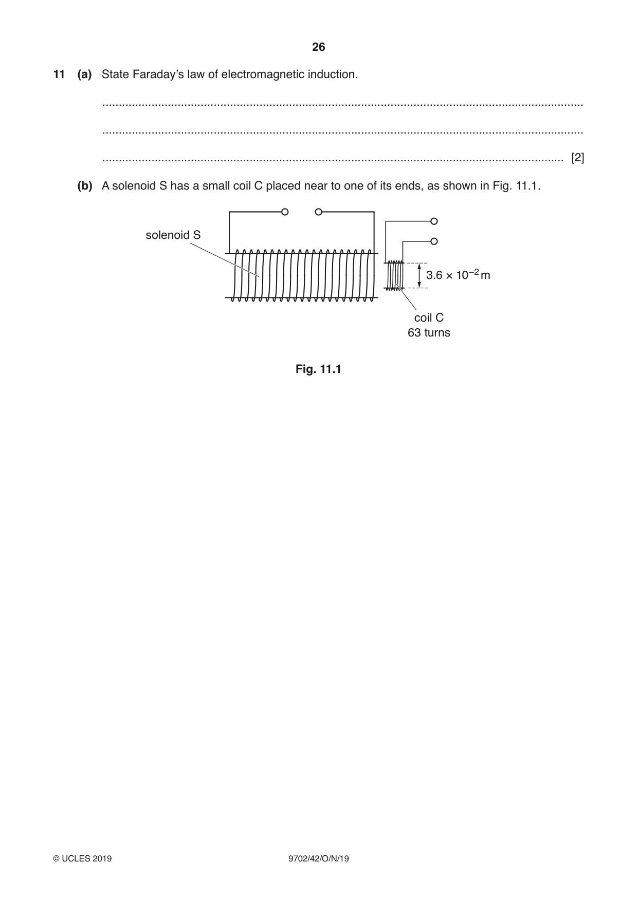 Cambridge A Level Physics 9702 2019 Oct/Nov Paper 4 · Variant 2 question paper, page 26 of 28