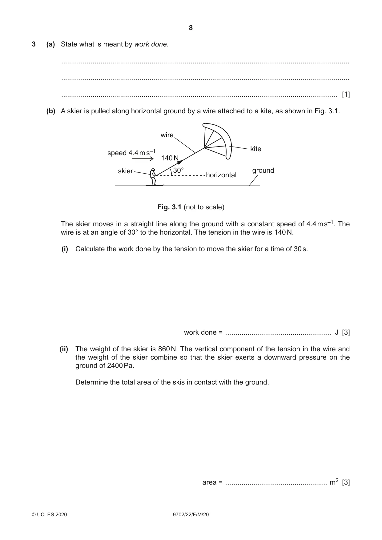 Cambridge A Level Physics 9702 2020 Feb/March Paper 2 · Variant 2 question paper, page 8 of 16