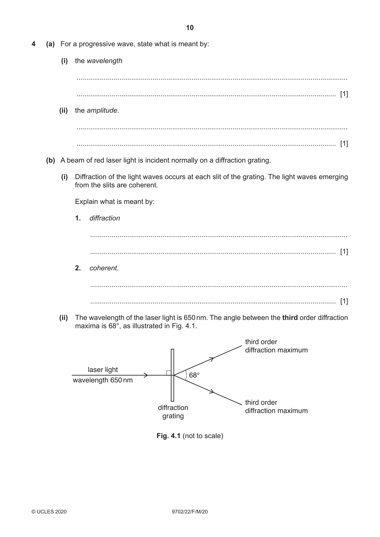 Cambridge A Level Physics 9702 2020 Feb/March Paper 2 · Variant 2 question paper, page 10 of 16