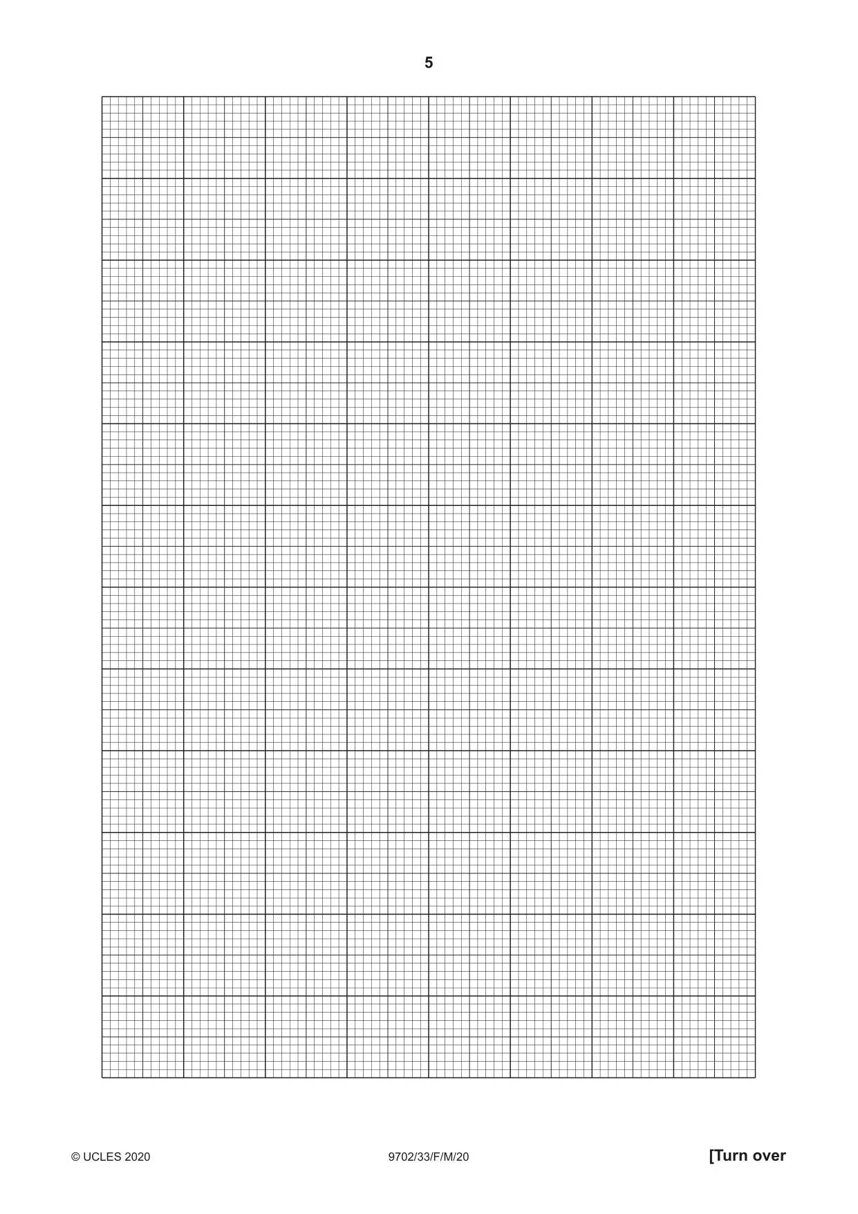 Cambridge A Level Physics 9702 2020 Feb/March Paper 3 · Variant 3 question paper, page 5 of 12