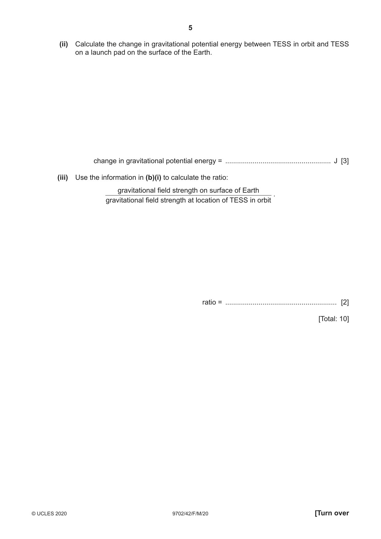Cambridge A Level Physics 9702 2020 Feb/March Paper 4 · Variant 2 question paper, page 5 of 28