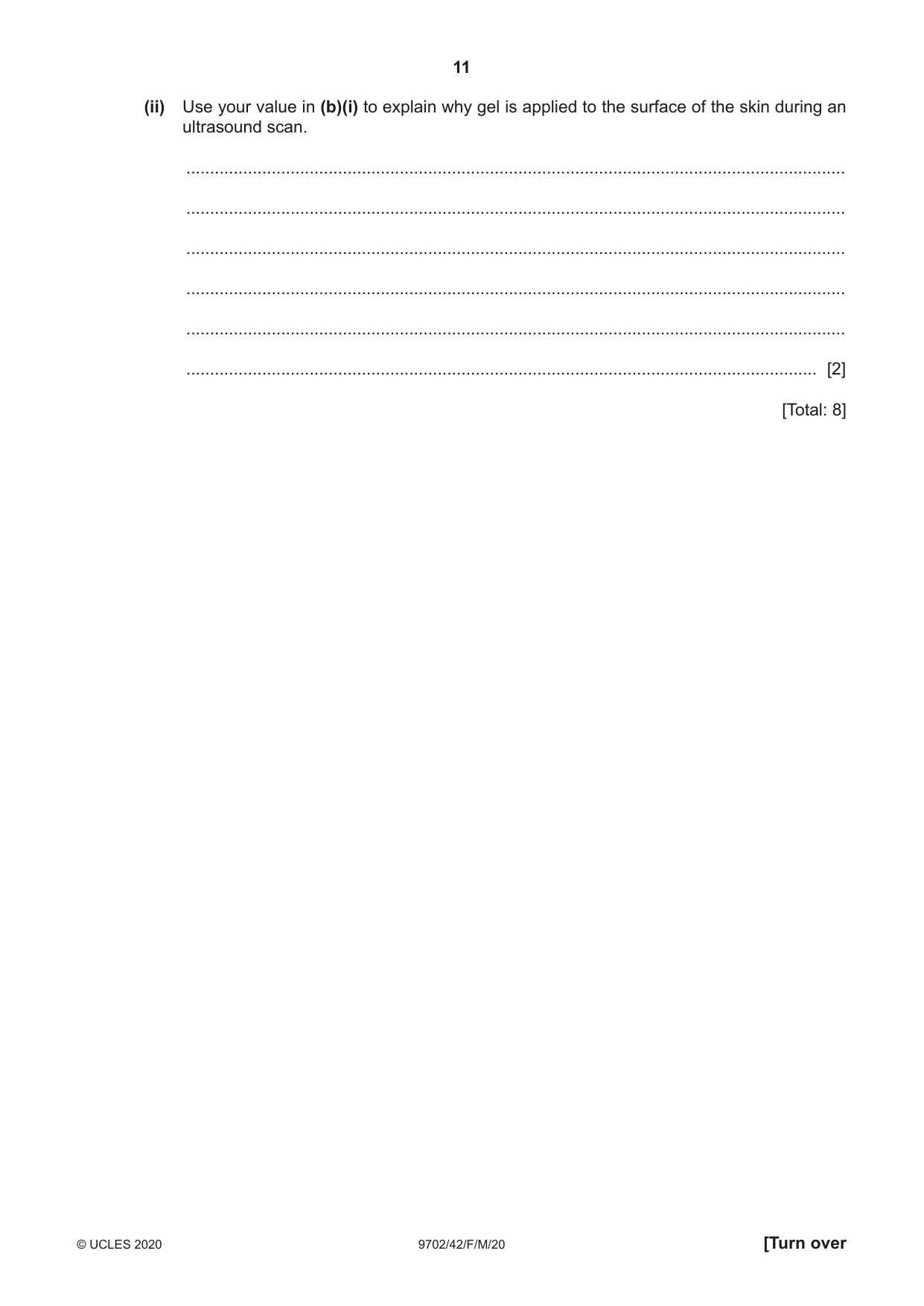 Cambridge A Level Physics 9702 2020 Feb/March Paper 4 · Variant 2 question paper, page 11 of 28
