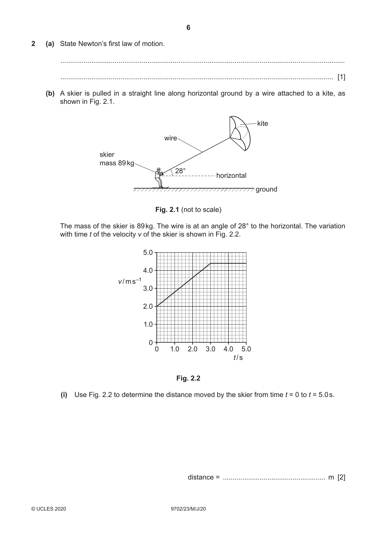 Cambridge A Level Physics 9702 2020 May/June Paper 2 · Variant 3 question paper, page 6 of 16