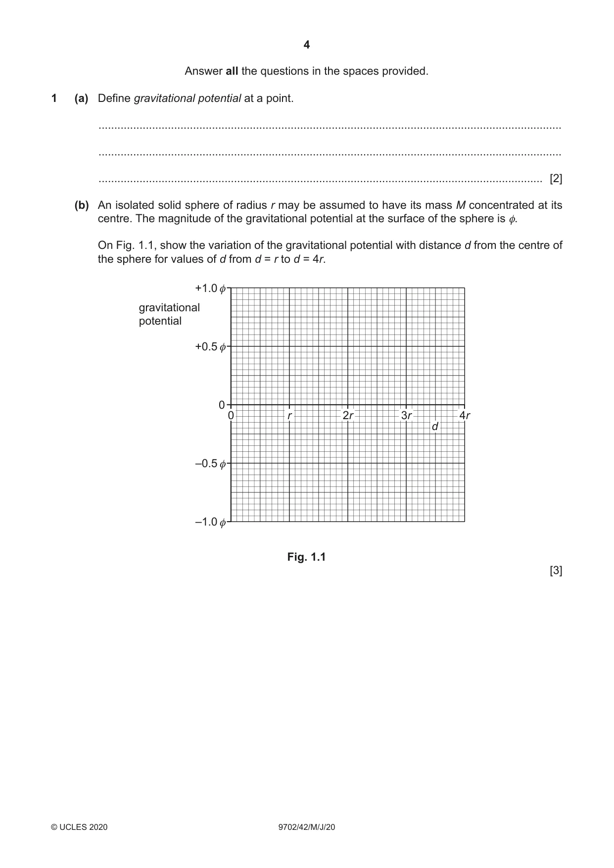 Cambridge A Level Physics 9702 2020 May/June Paper 4 · Variant 2 question paper, page 4 of 20