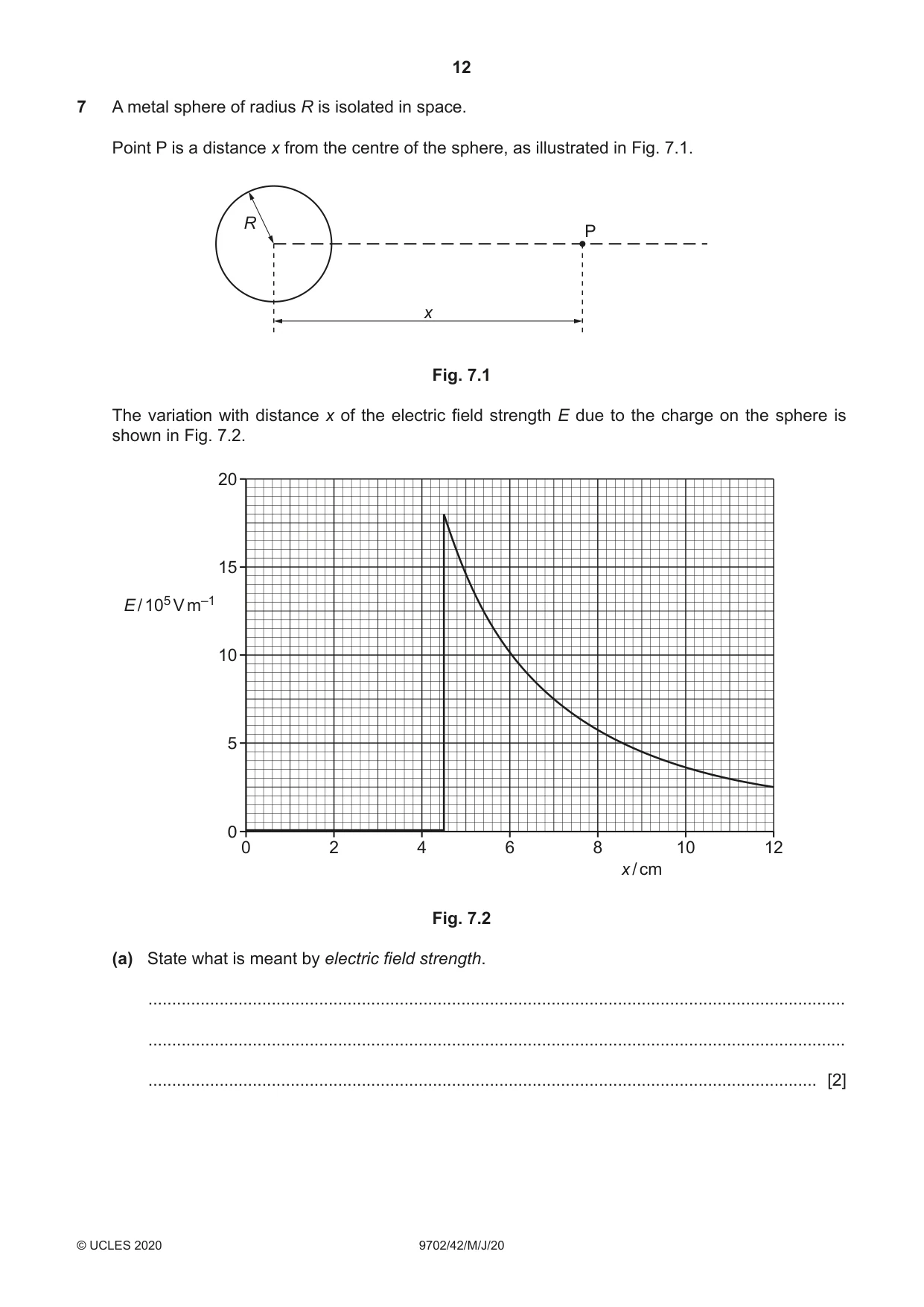 Cambridge A Level Physics 9702 2020 May/June Paper 4 · Variant 2 question paper, page 12 of 20