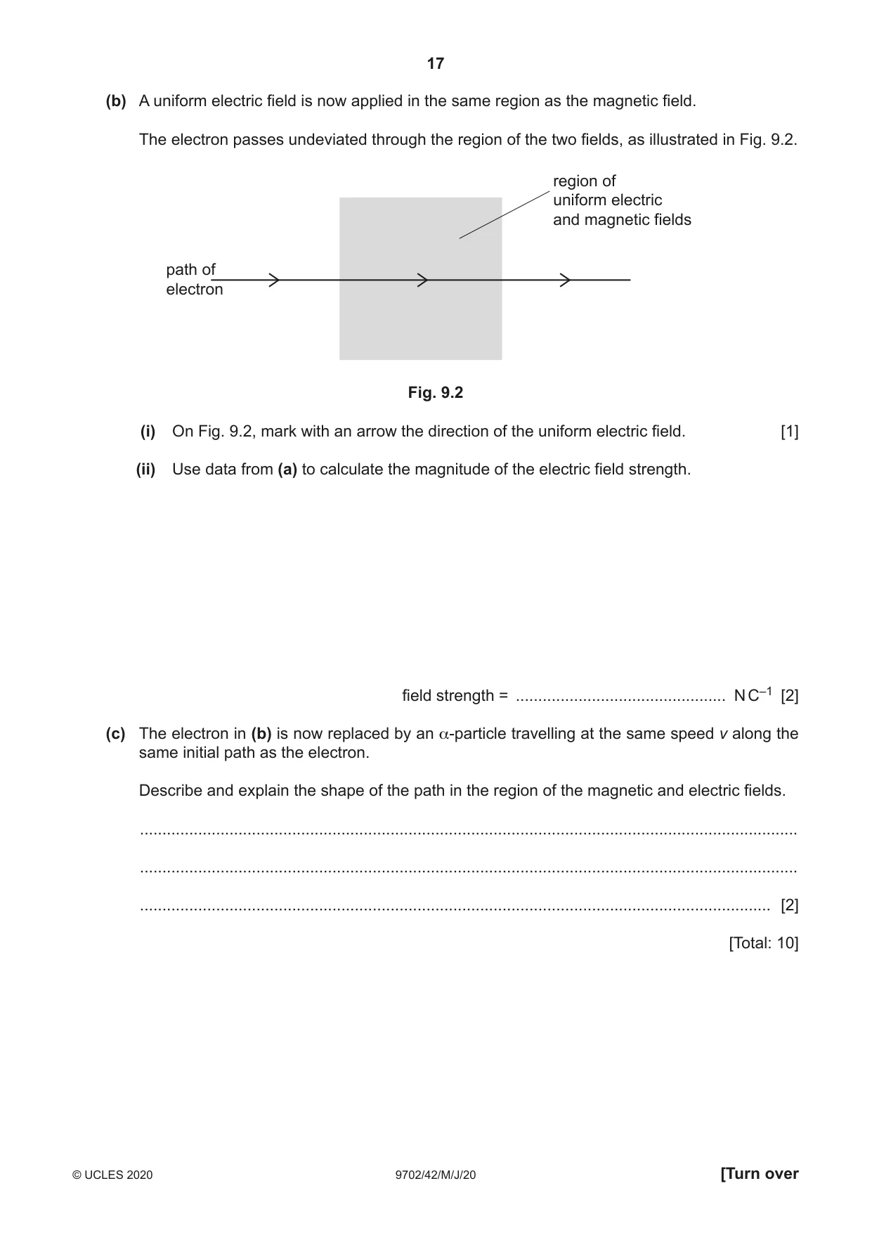 Cambridge A Level Physics 9702 2020 May/June Paper 4 · Variant 2 question paper, page 17 of 20