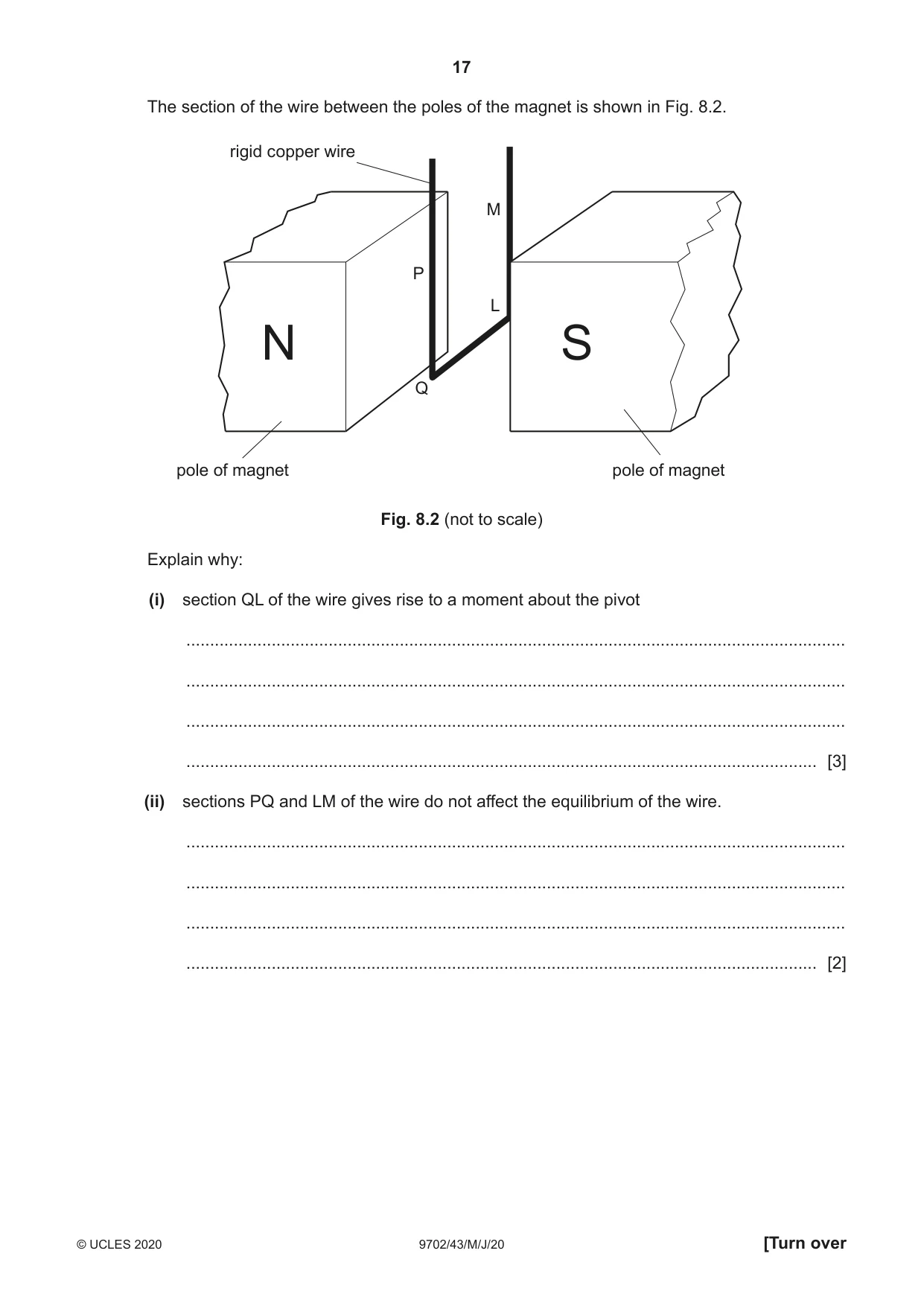 Cambridge A Level Physics 9702 2020 May/June Paper 4 · Variant 3 question paper, page 17 of 28