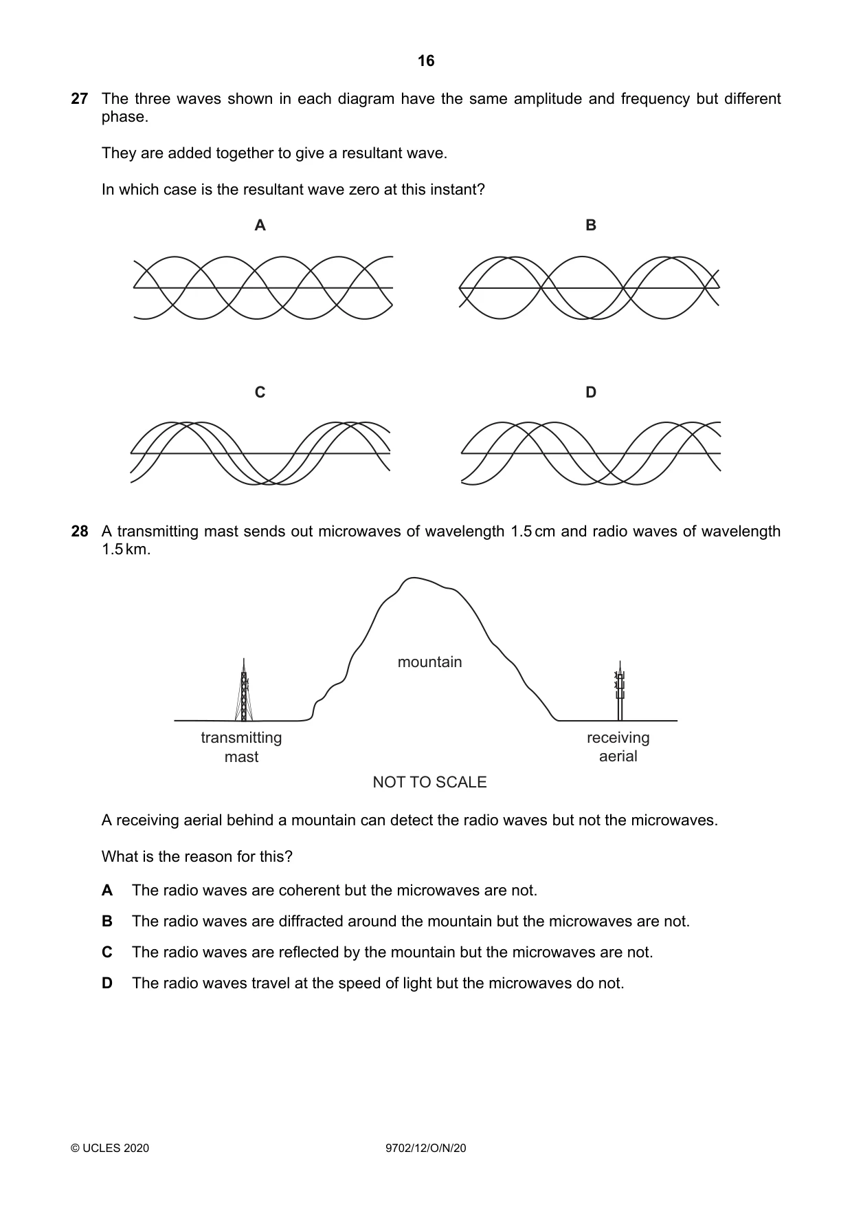 Cambridge A Level Physics 9702 2020 Oct/Nov Paper 1 · Variant 2 question paper, page 16 of 24