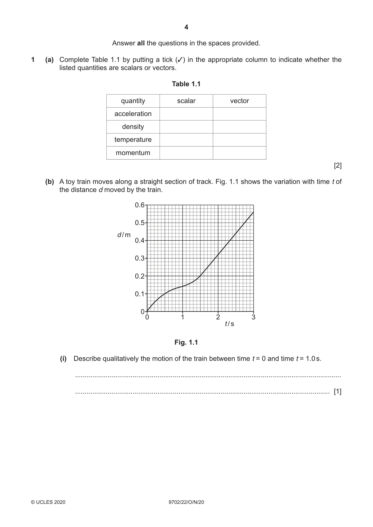 Cambridge A Level Physics 9702 2020 Oct/Nov Paper 2 · Variant 2 question paper, page 4 of 20