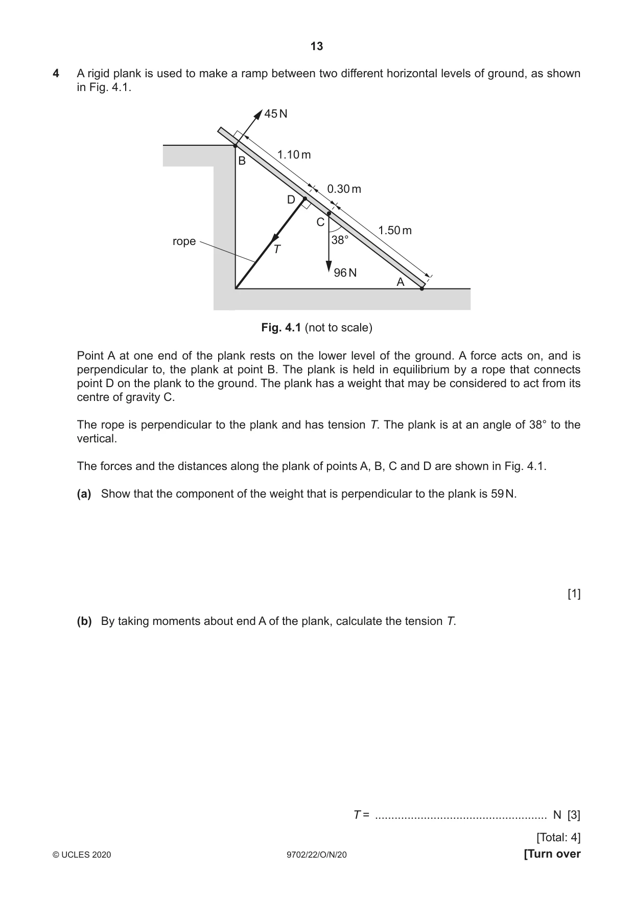 Cambridge A Level Physics 9702 2020 Oct/Nov Paper 2 · Variant 2 question paper, page 13 of 20