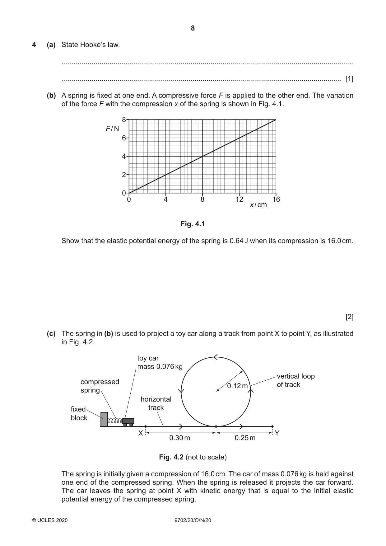Cambridge A Level Physics 9702 2020 Oct/Nov Paper 2 · Variant 3 question paper, page 8 of 16