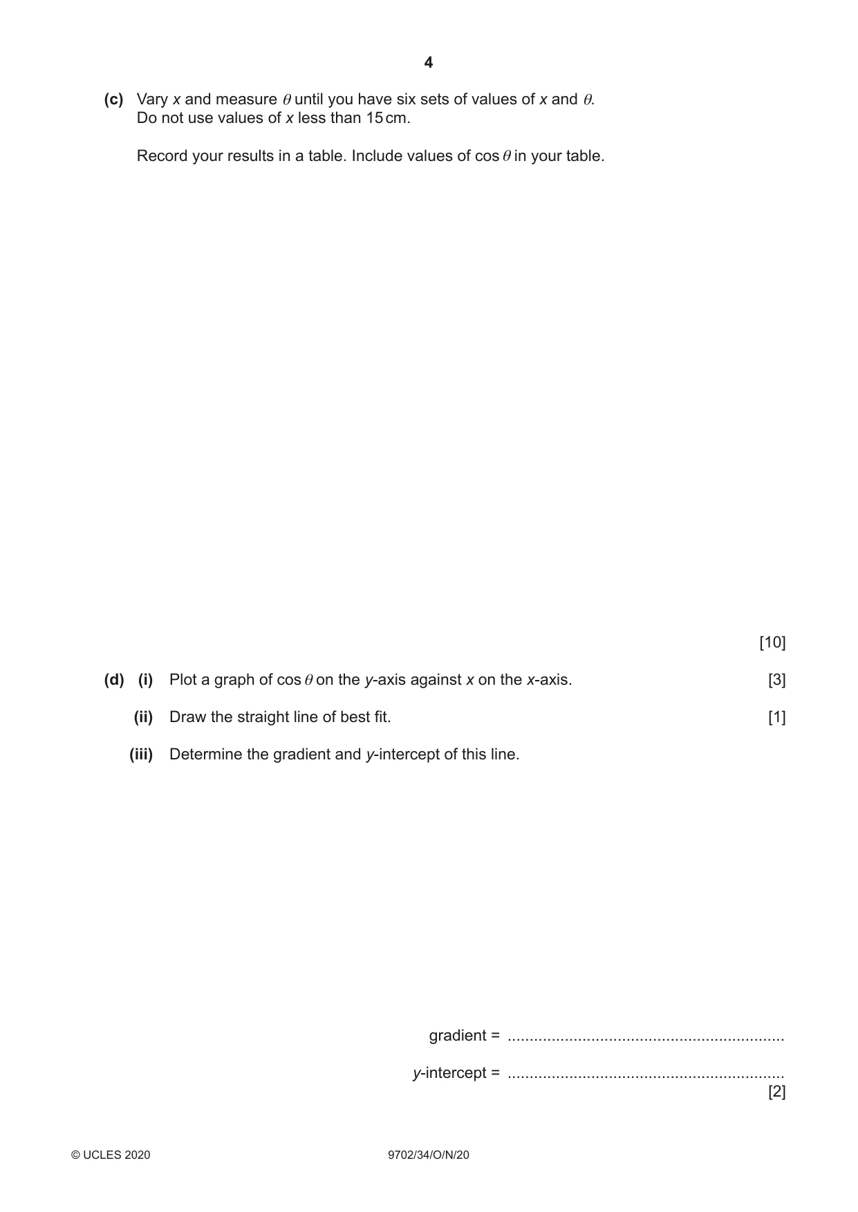 Cambridge A Level Physics 9702 2020 Oct/Nov Paper 3 · Variant 4 question paper, page 4 of 12