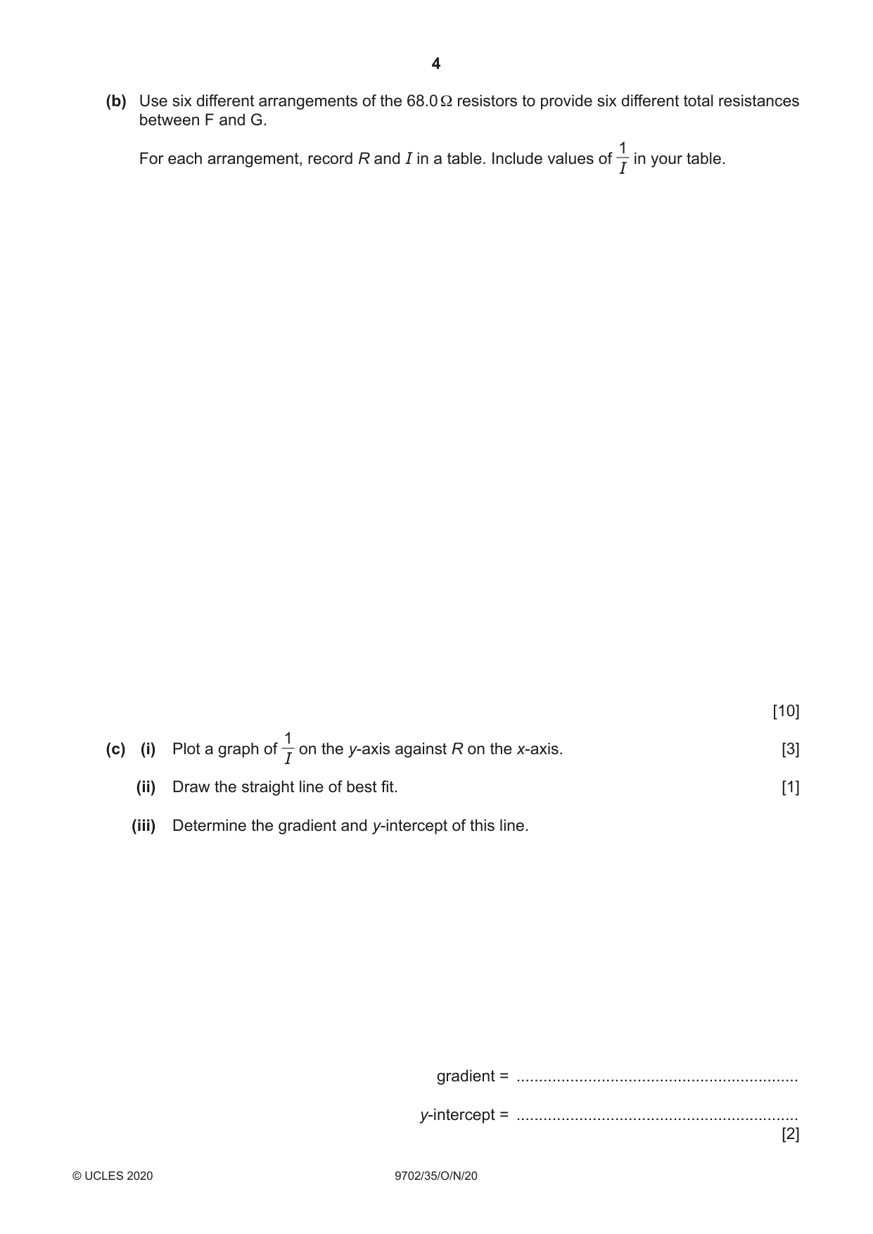 Cambridge A Level Physics 9702 2020 Oct/Nov Paper 3 · Variant 5 question paper, page 4 of 12
