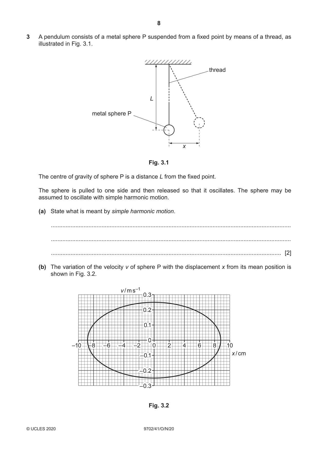 Cambridge A Level Physics 9702 2020 Oct/Nov Paper 4 · Variant 1 question paper, page 8 of 24