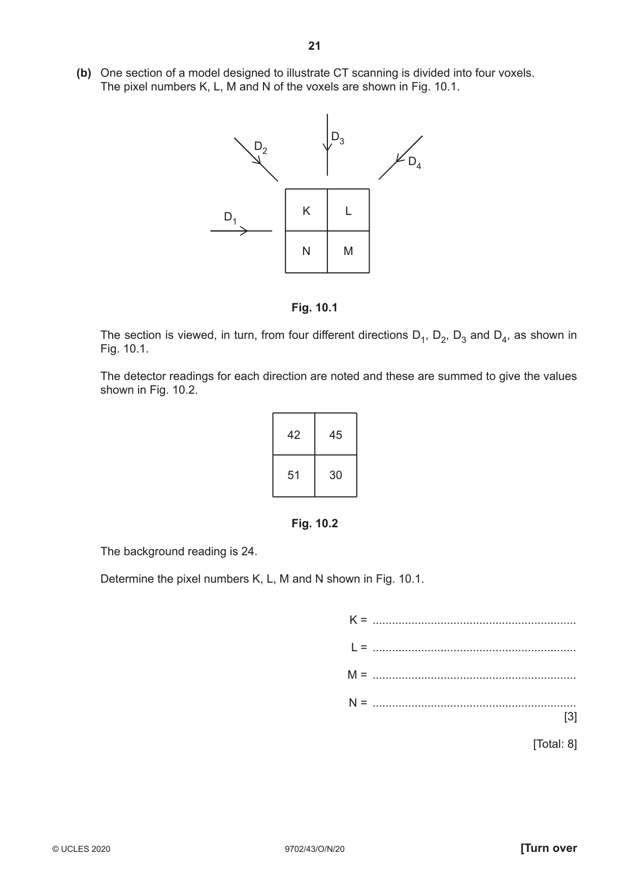 Cambridge A Level Physics 9702 2020 Oct/Nov Paper 4 · Variant 3 question paper, page 21 of 24