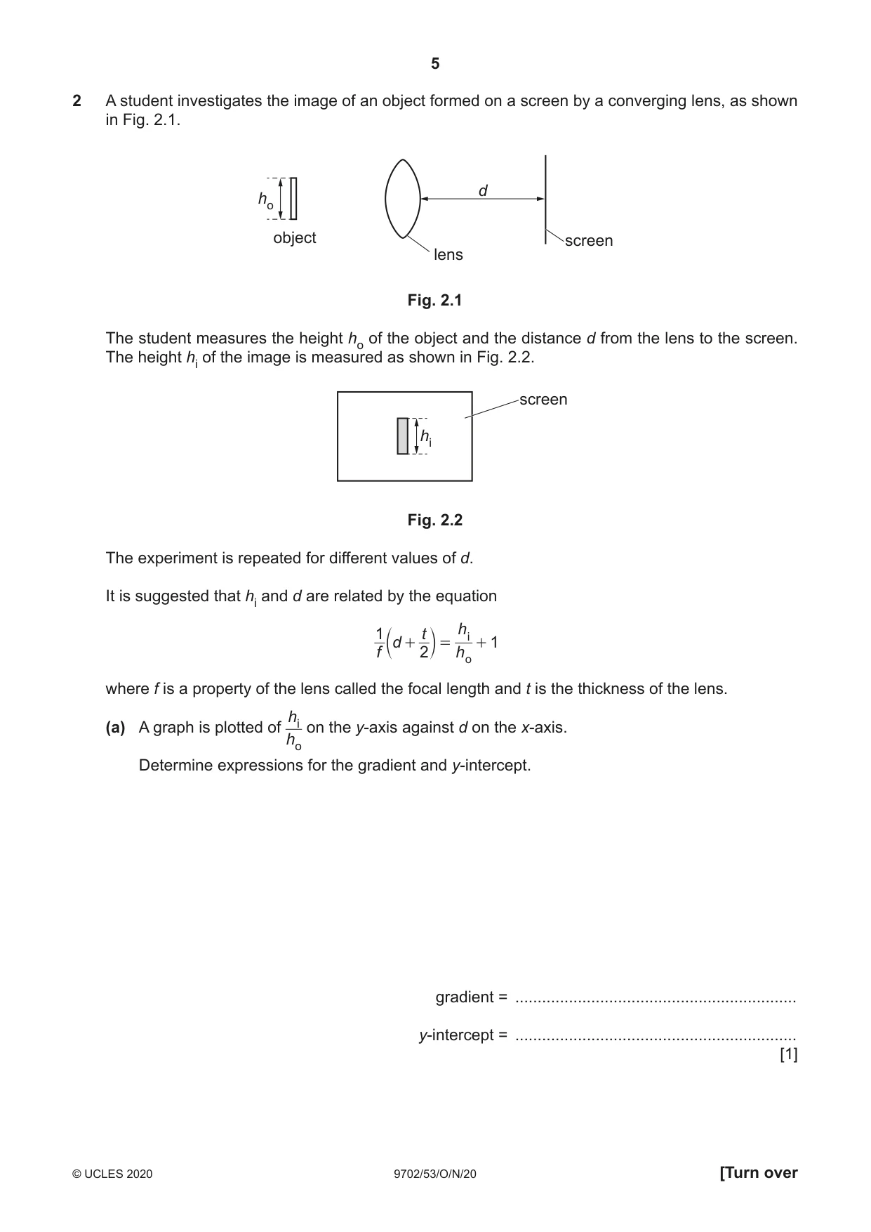 Cambridge A Level Physics 9702 2020 Oct/Nov Paper 5 · Variant 3 question paper, page 5 of 8