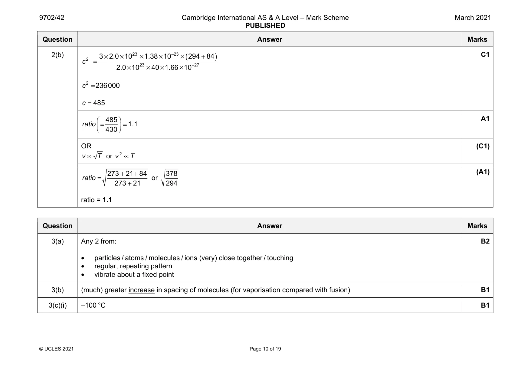 Mark scheme, page 10 of 19