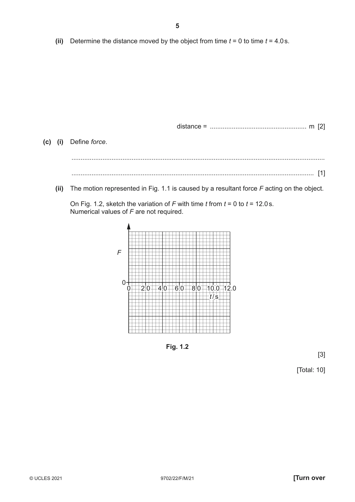 Cambridge A Level Physics 9702 2021 Feb/March Paper 2 · Variant 2 question paper, page 5 of 20