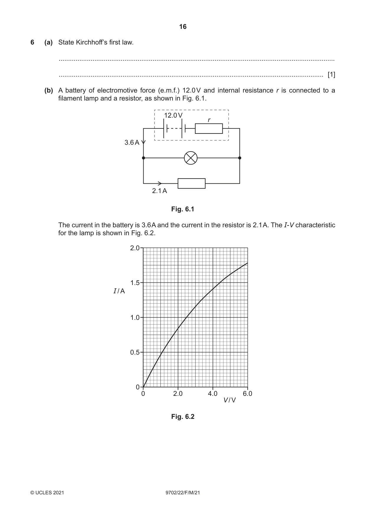 Cambridge A Level Physics 9702 2021 Feb/March Paper 2 · Variant 2 question paper, page 16 of 20