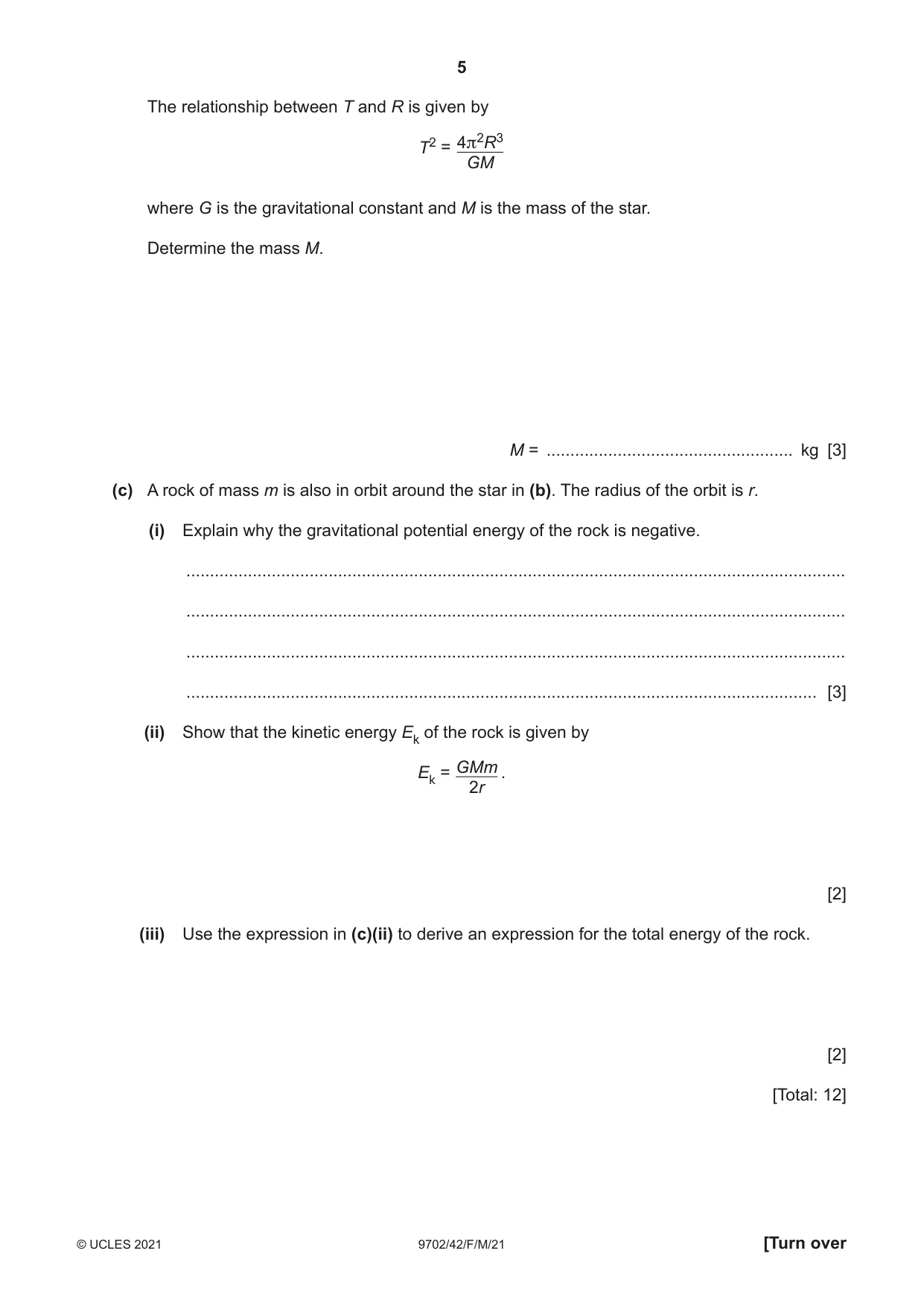 Cambridge A Level Physics 9702 2021 Feb/March Paper 4 · Variant 2 question paper, page 5 of 28