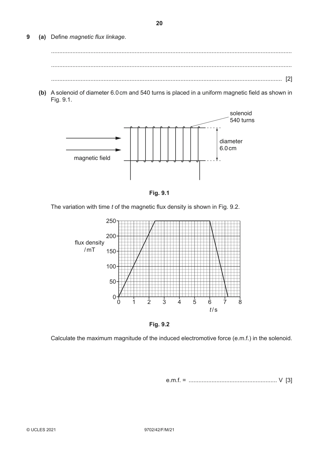 Cambridge A Level Physics 9702 2021 Feb/March Paper 4 · Variant 2 question paper, page 20 of 28