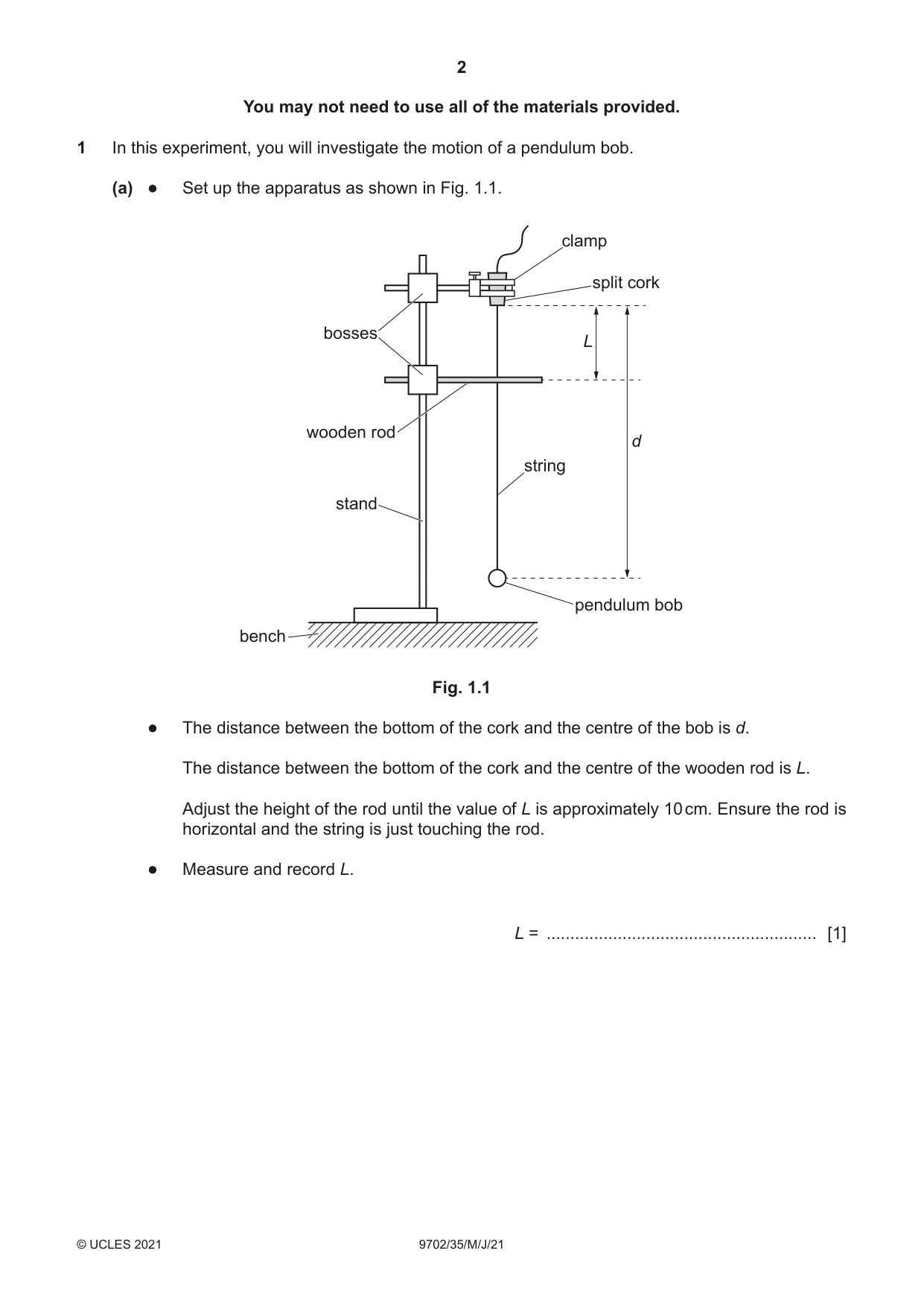 Cambridge A Level Physics 9702 2021 May/June Paper 3 · Variant 5 question paper, page 2 of 12