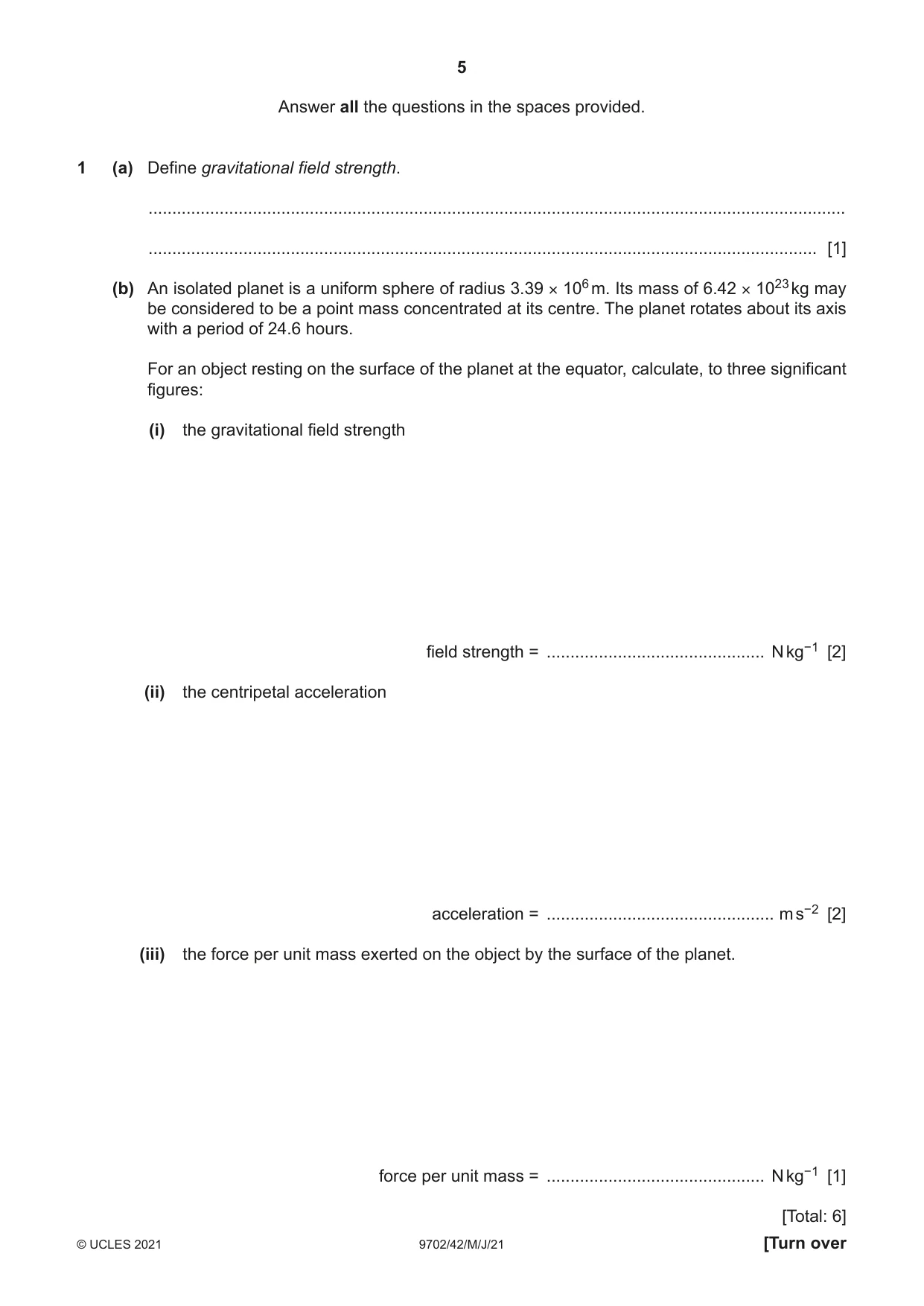 Cambridge A Level Physics 9702 2021 May/June Paper 4 · Variant 2 question paper, page 5 of 28