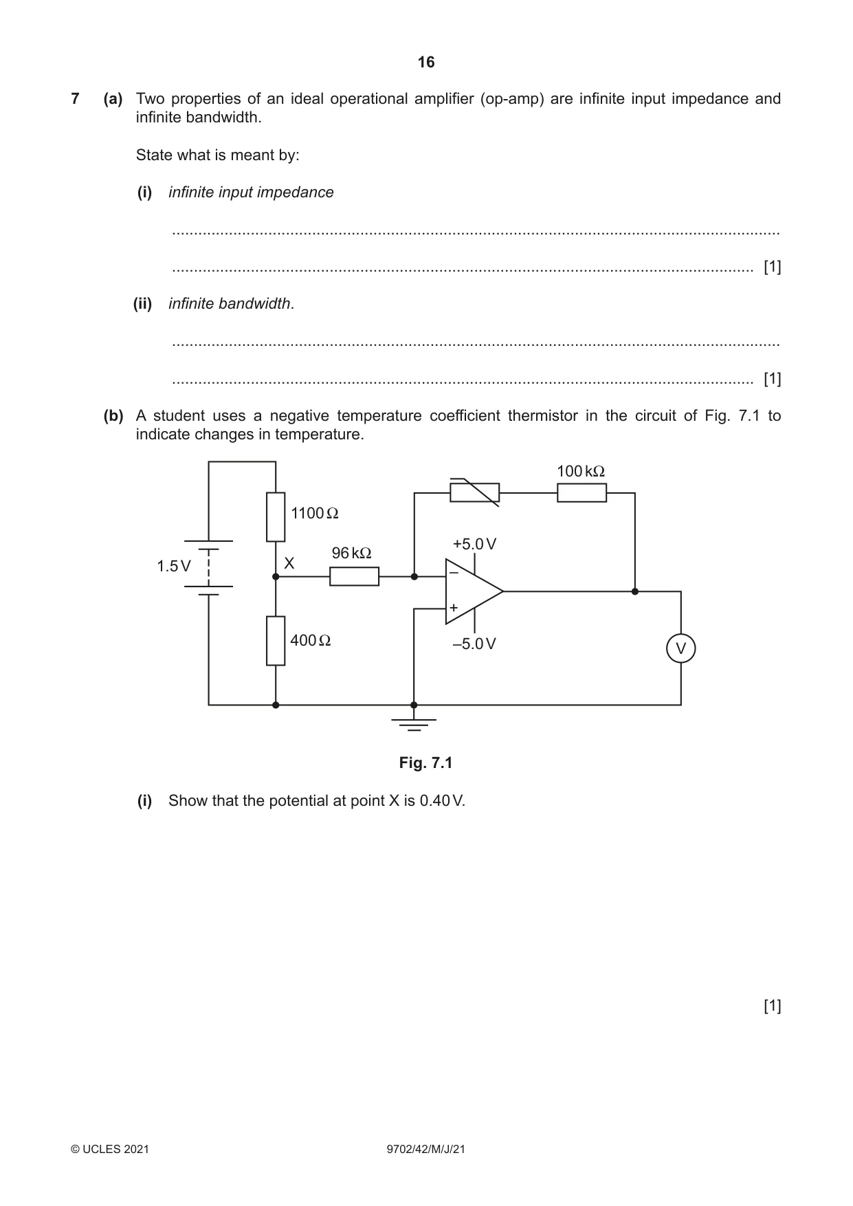 Cambridge A Level Physics 9702 2021 May/June Paper 4 · Variant 2 question paper, page 16 of 28
