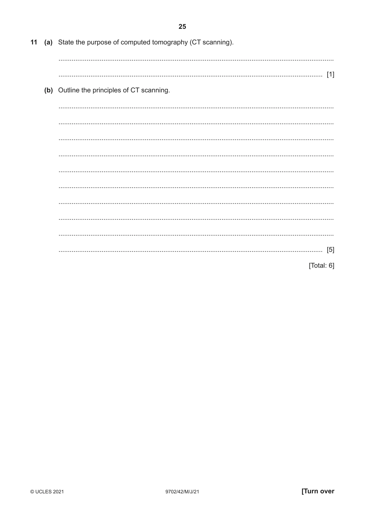 Cambridge A Level Physics 9702 2021 May/June Paper 4 · Variant 2 question paper, page 25 of 28