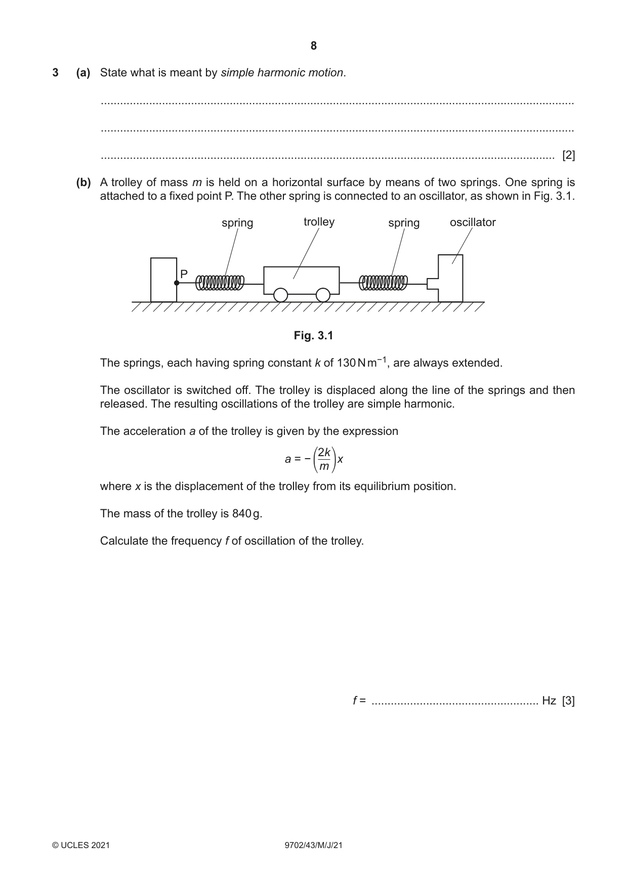 Cambridge A Level Physics 9702 2021 May/June Paper 4 · Variant 3 question paper, page 8 of 28