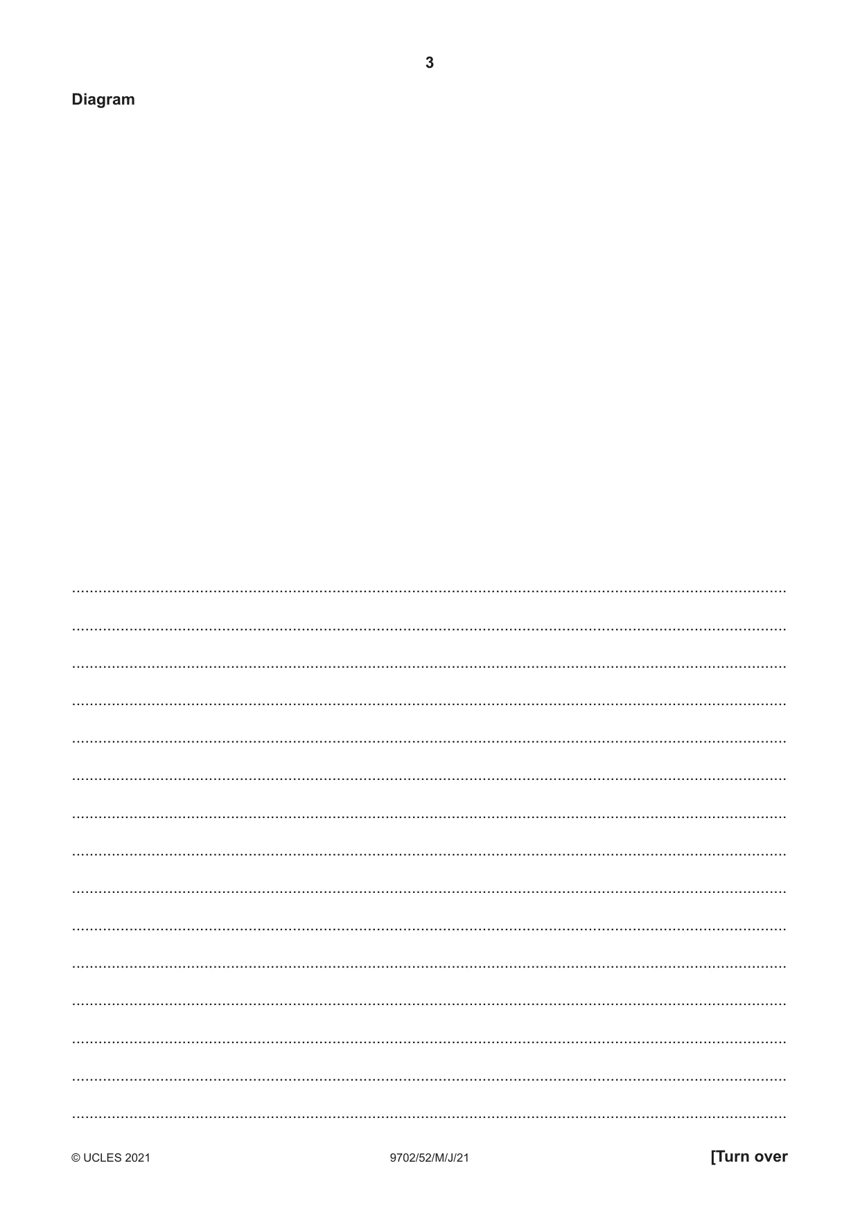 Cambridge A Level Physics 9702 2021 May/June Paper 5 · Variant 2 question paper, page 3 of 8