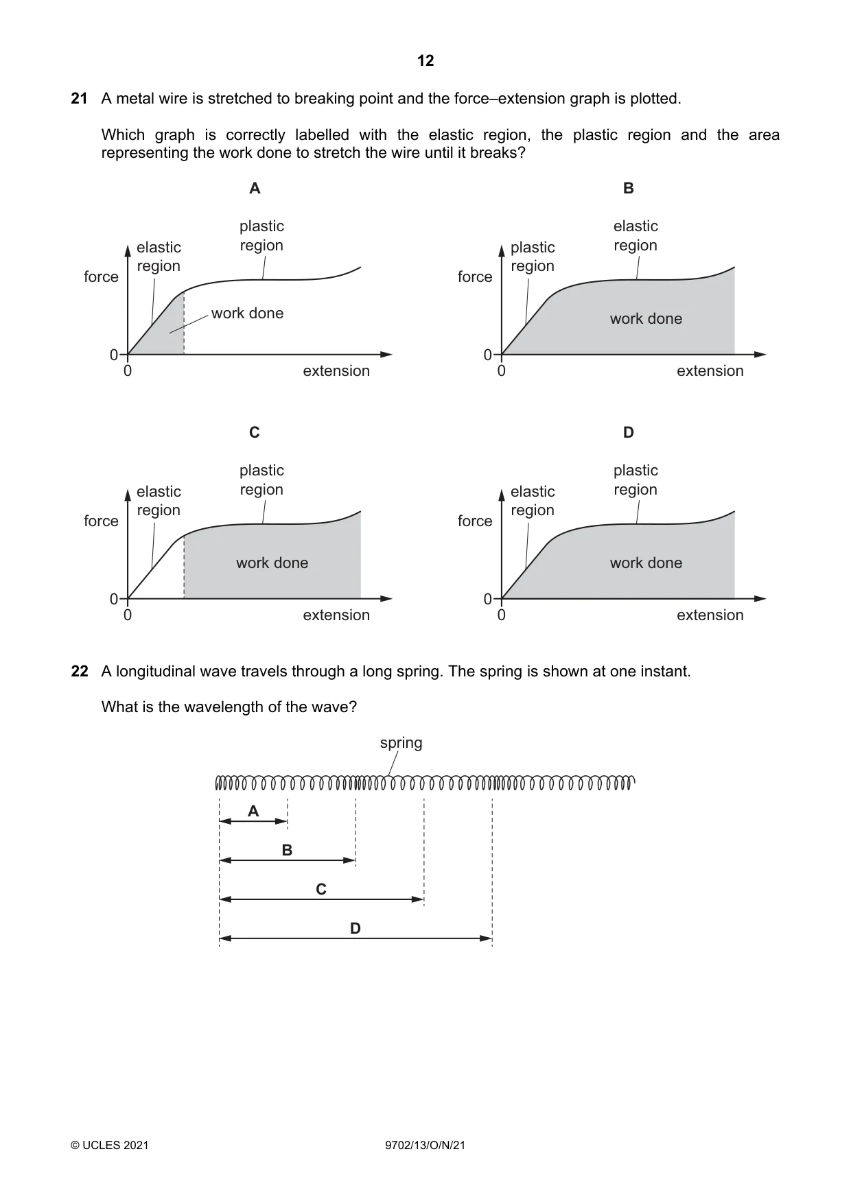 Cambridge A Level Physics 9702 2021 Oct/Nov Paper 1 · Variant 3 question paper, page 12 of 20