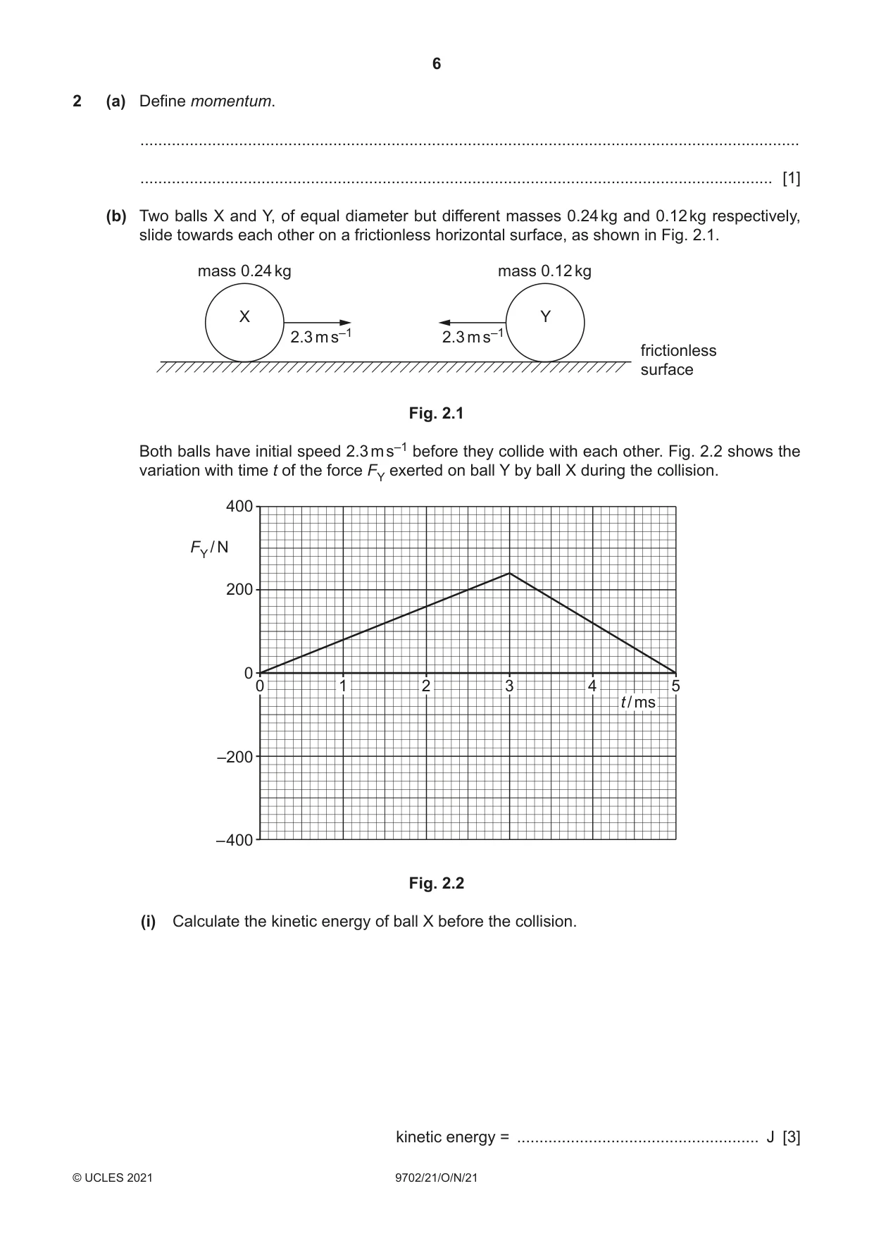 Cambridge A Level Physics 9702 2021 Oct/Nov Paper 2 · Variant 1 question paper, page 6 of 16