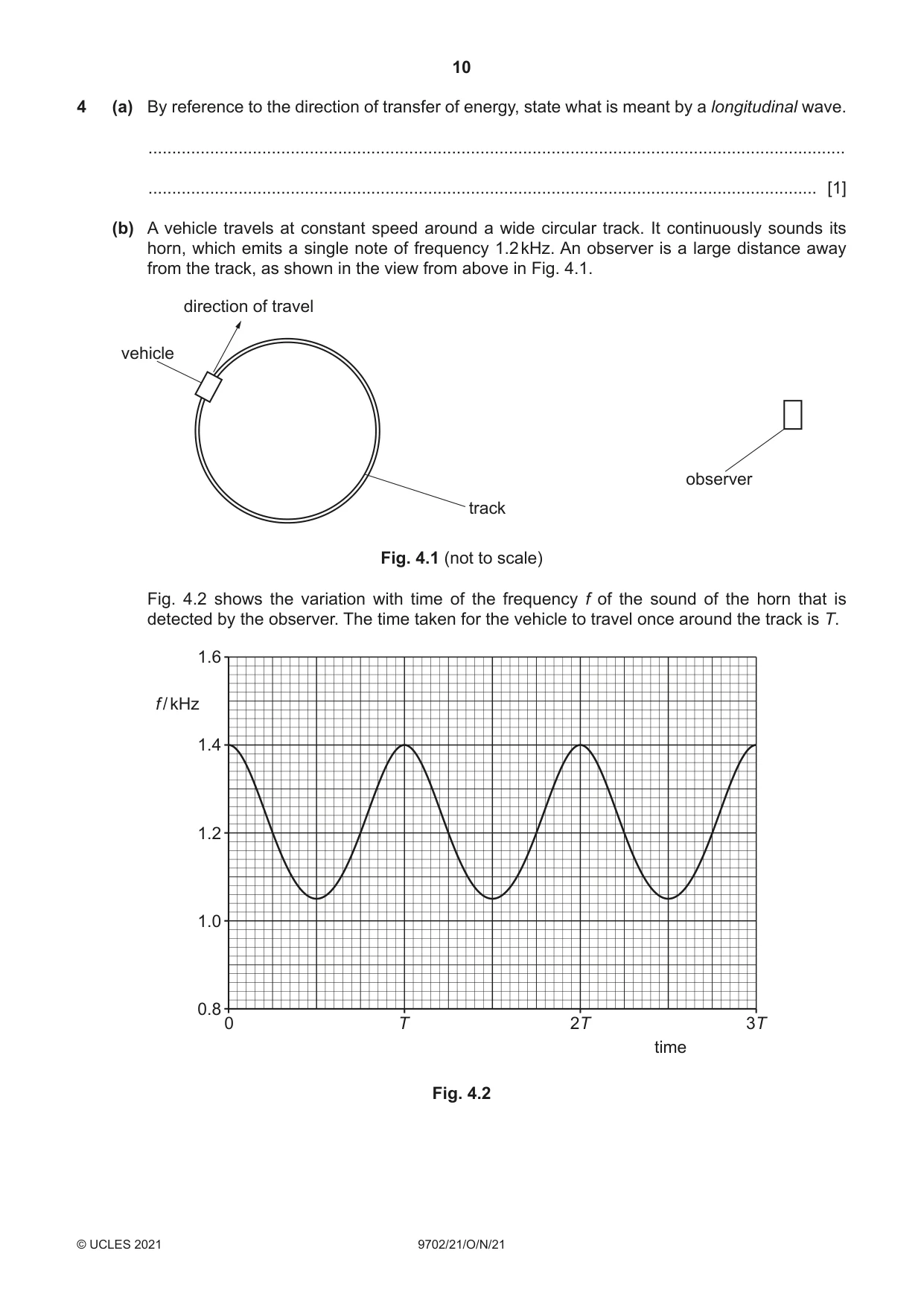 Cambridge A Level Physics 9702 2021 Oct/Nov Paper 2 · Variant 1 question paper, page 10 of 16