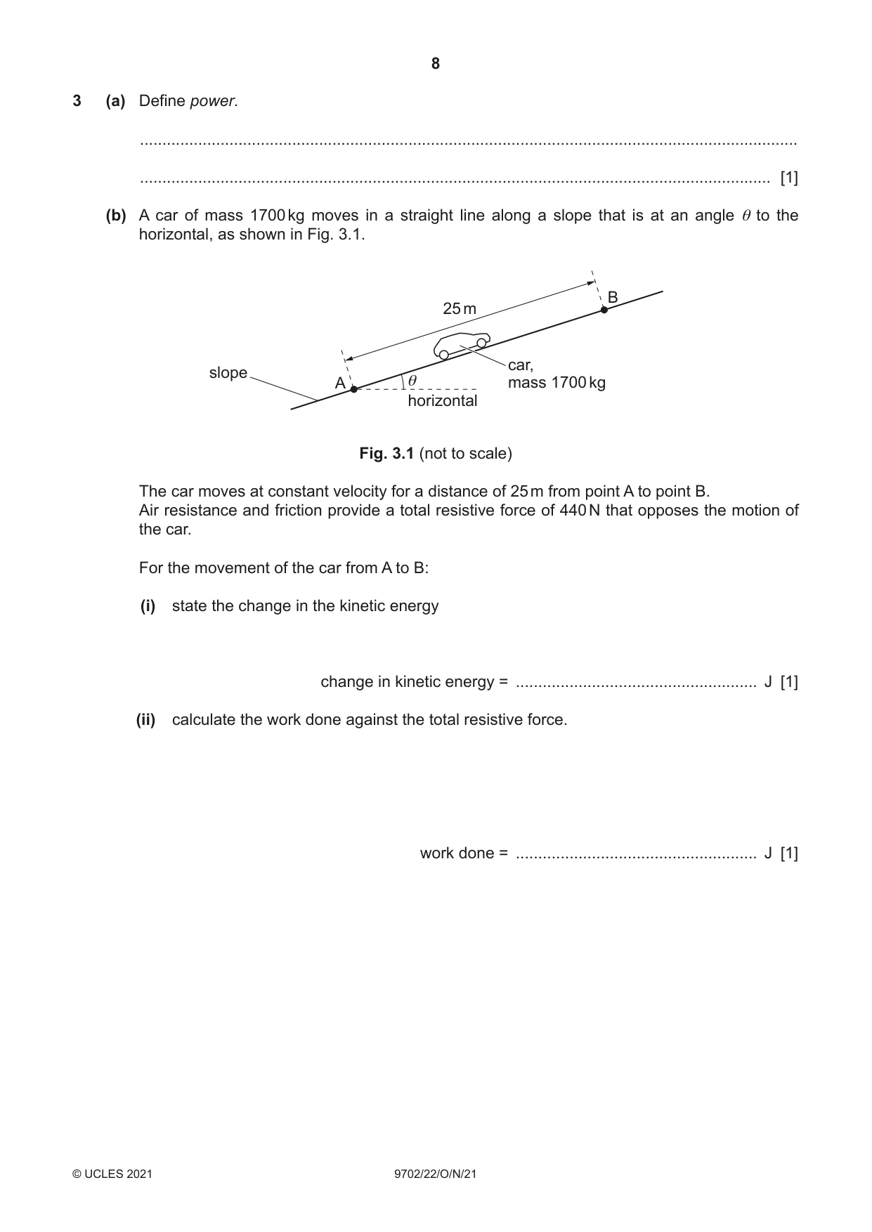 Cambridge A Level Physics 9702 2021 Oct/Nov Paper 2 · Variant 2 question paper, page 8 of 20