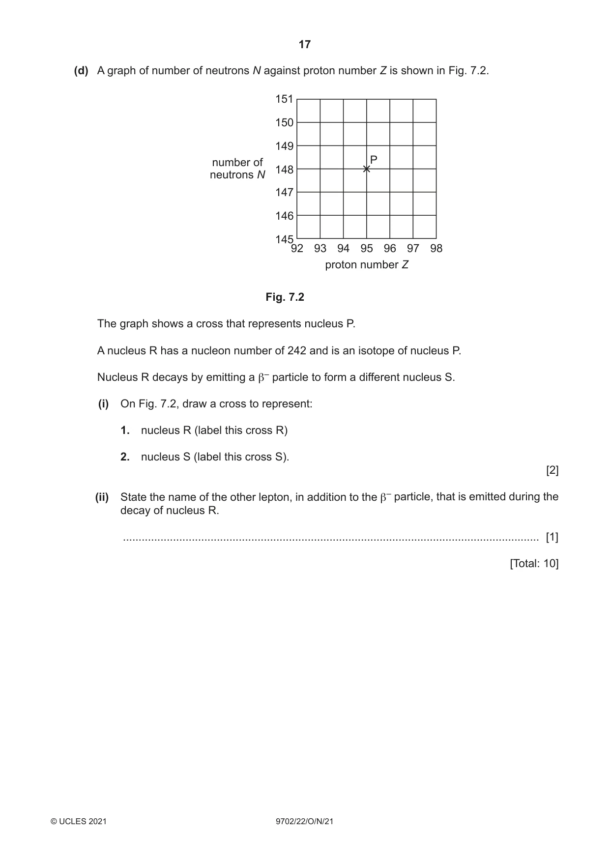 Cambridge A Level Physics 9702 2021 Oct/Nov Paper 2 · Variant 2 question paper, page 17 of 20