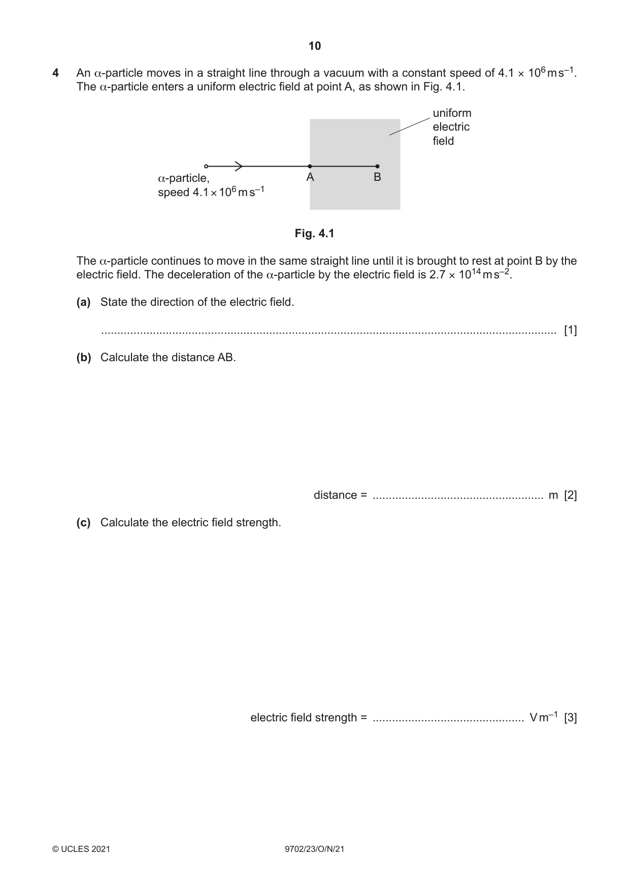 Cambridge A Level Physics 9702 2021 Oct/Nov Paper 2 · Variant 3 question paper, page 10 of 16