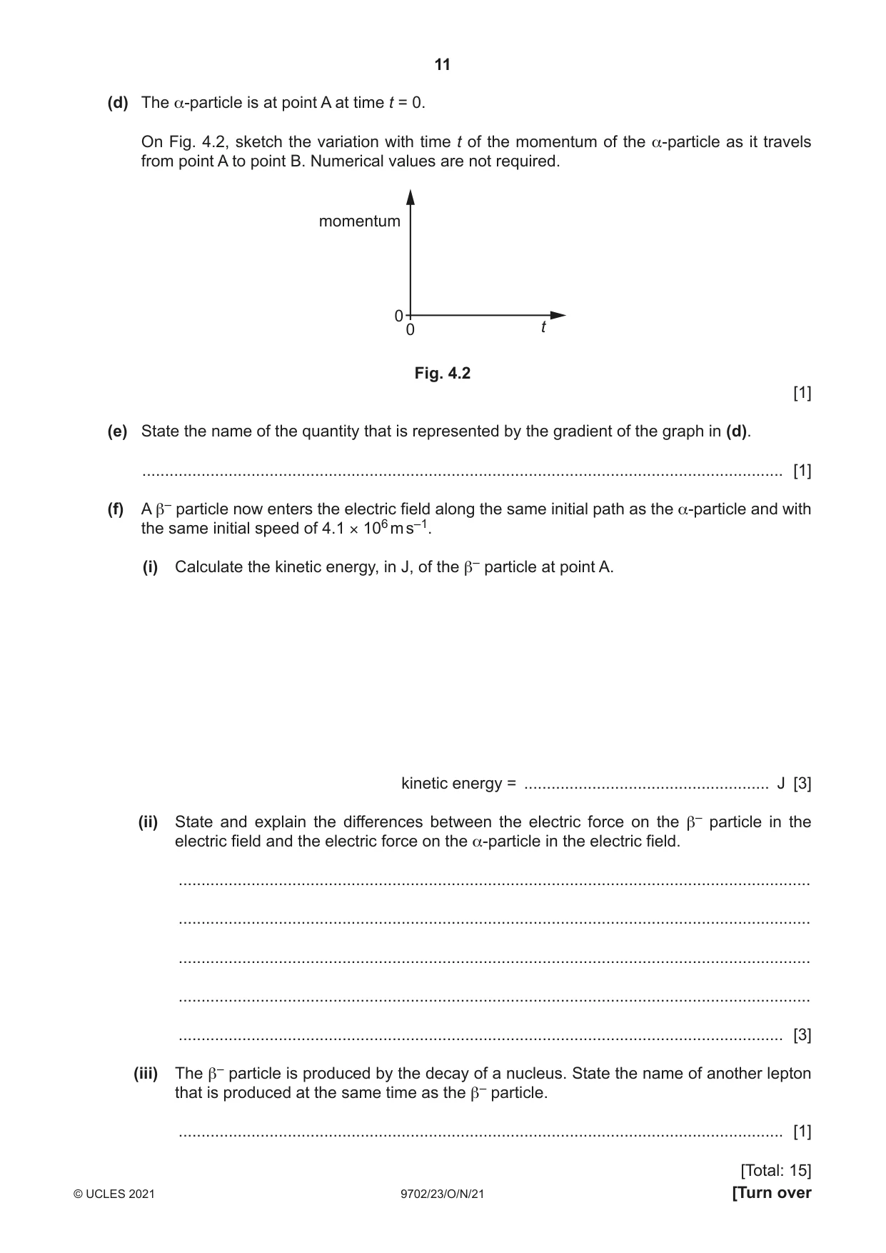 Cambridge A Level Physics 9702 2021 Oct/Nov Paper 2 · Variant 3 question paper, page 11 of 16