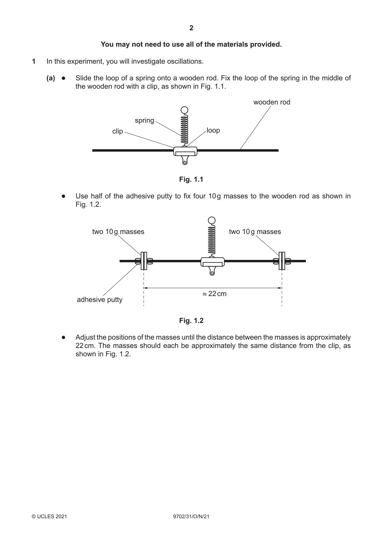 Cambridge A Level Physics 9702 2021 Oct/Nov Paper 3 · Variant 1 question paper, page 2 of 16
