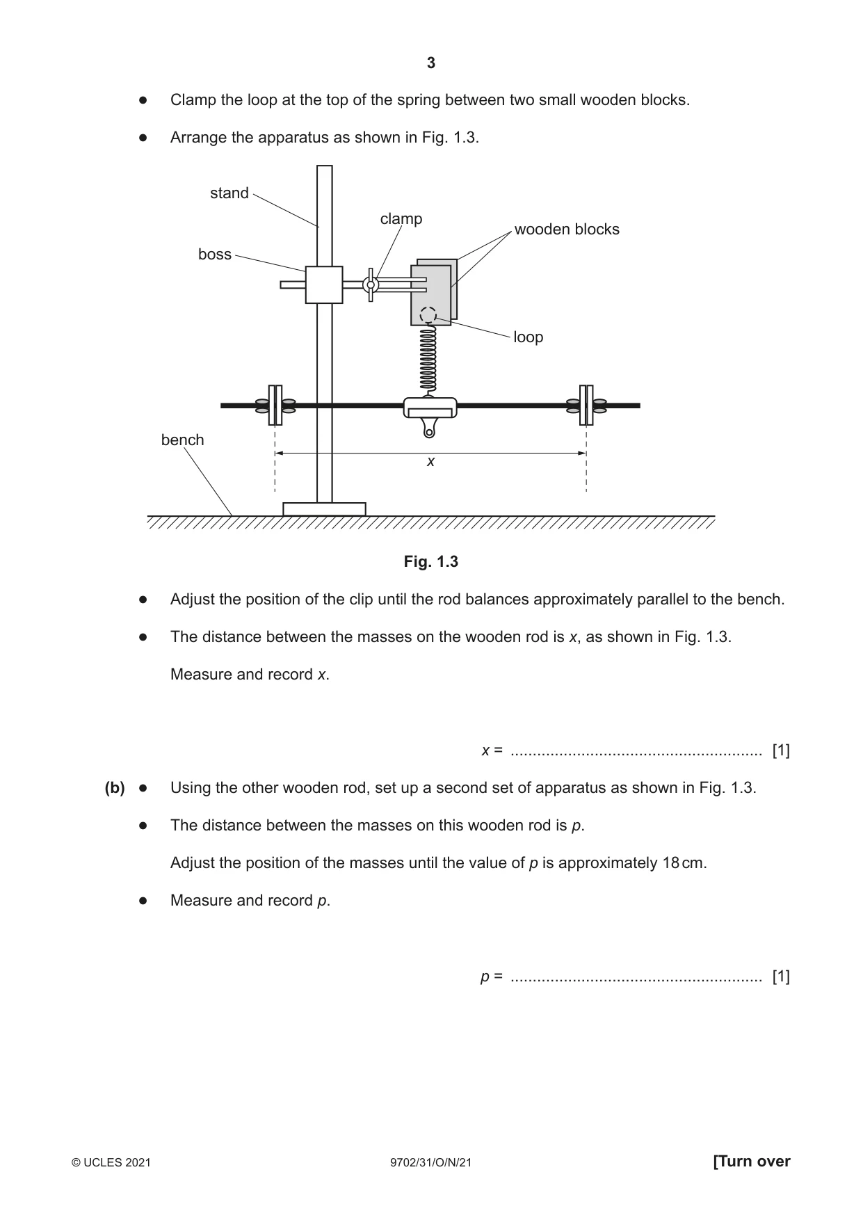 Cambridge A Level Physics 9702 2021 Oct/Nov Paper 3 · Variant 1 question paper, page 3 of 16