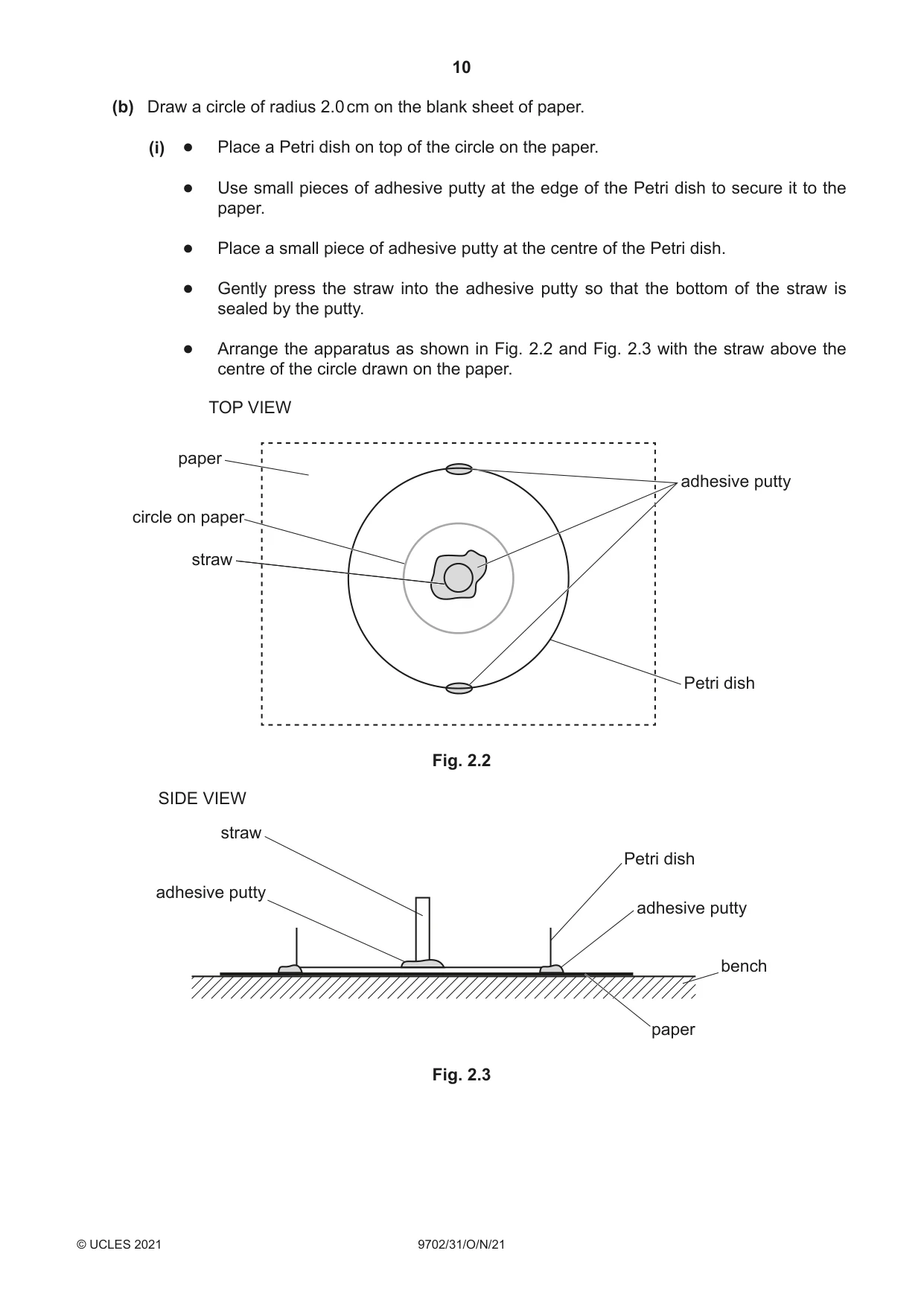 Cambridge A Level Physics 9702 2021 Oct/Nov Paper 3 · Variant 1 question paper, page 10 of 16