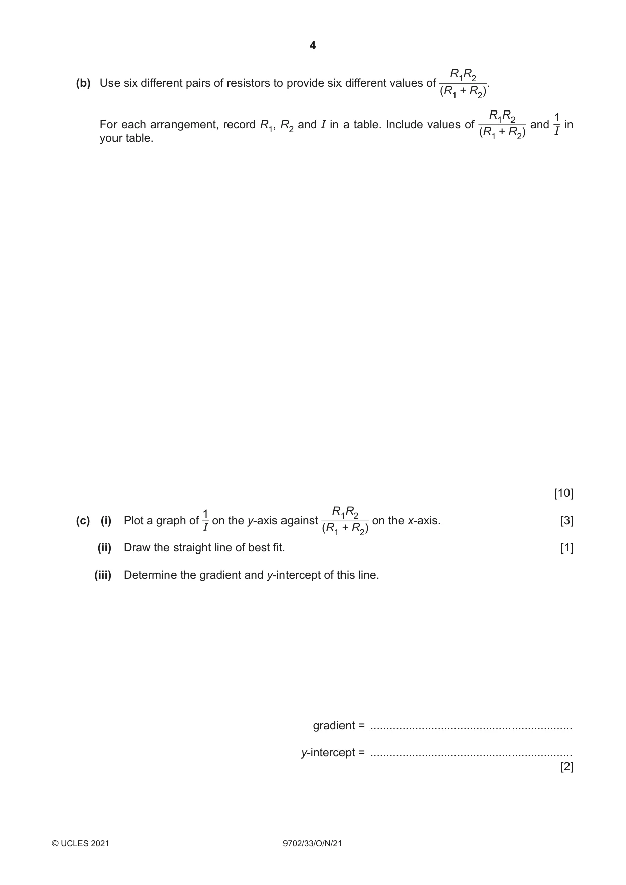 Cambridge A Level Physics 9702 2021 Oct/Nov Paper 3 · Variant 3 question paper, page 4 of 12