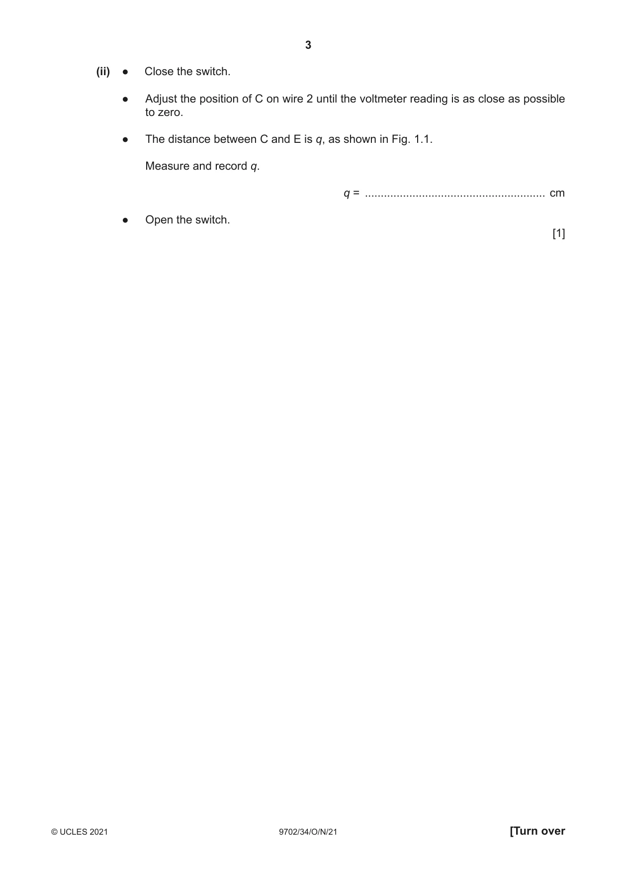 Cambridge A Level Physics 9702 2021 Oct/Nov Paper 3 · Variant 4 question paper, page 3 of 12
