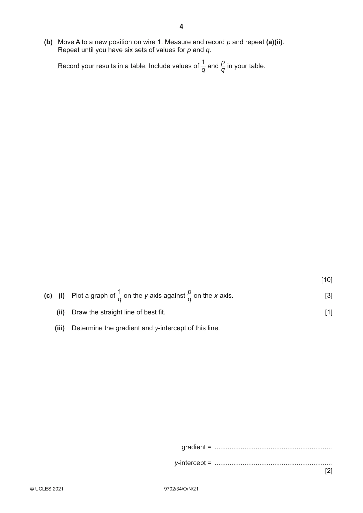 Cambridge A Level Physics 9702 2021 Oct/Nov Paper 3 · Variant 4 question paper, page 4 of 12