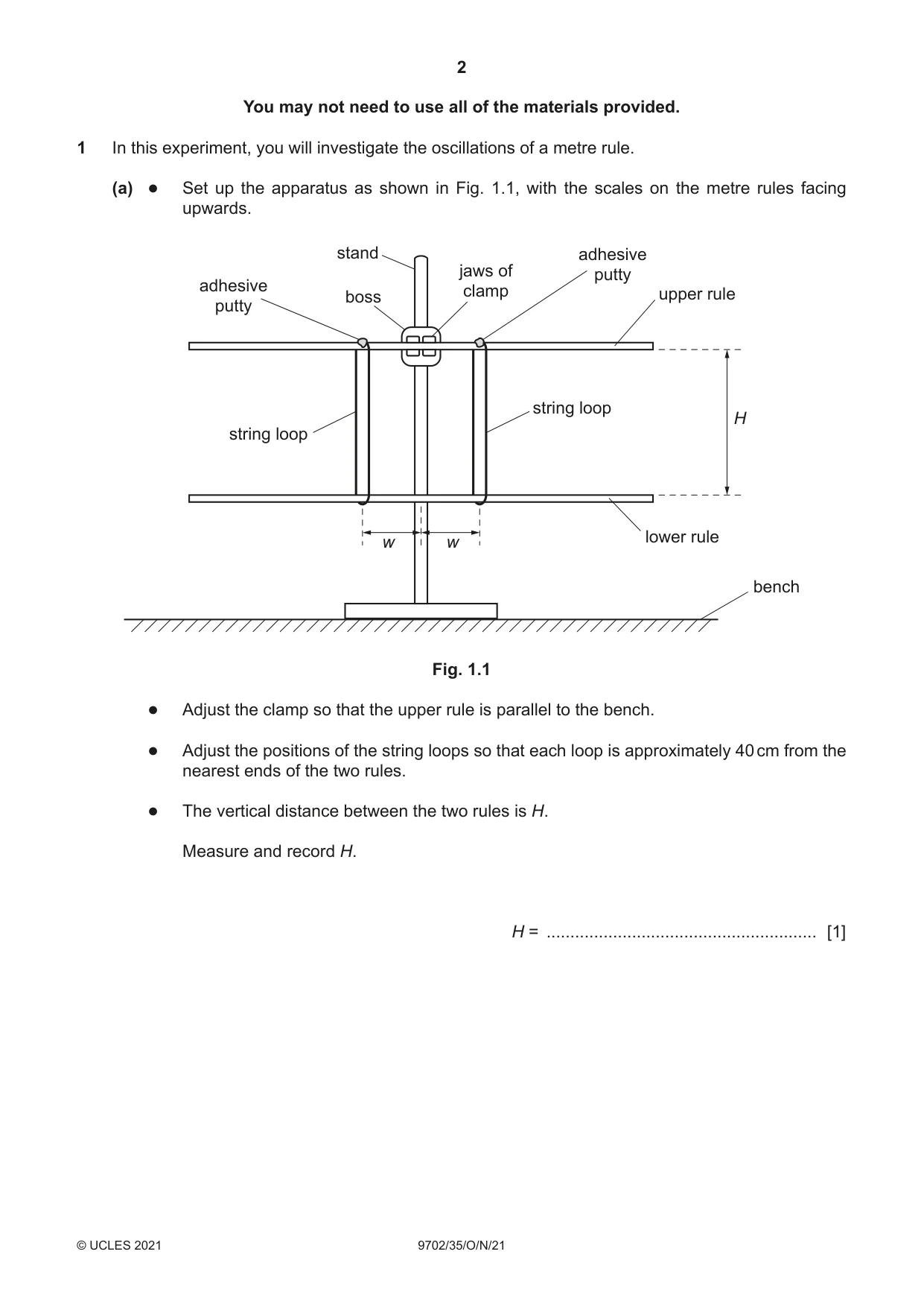 Cambridge A Level Physics 9702 2021 Oct/Nov Paper 3 · Variant 5 question paper, page 2 of 12