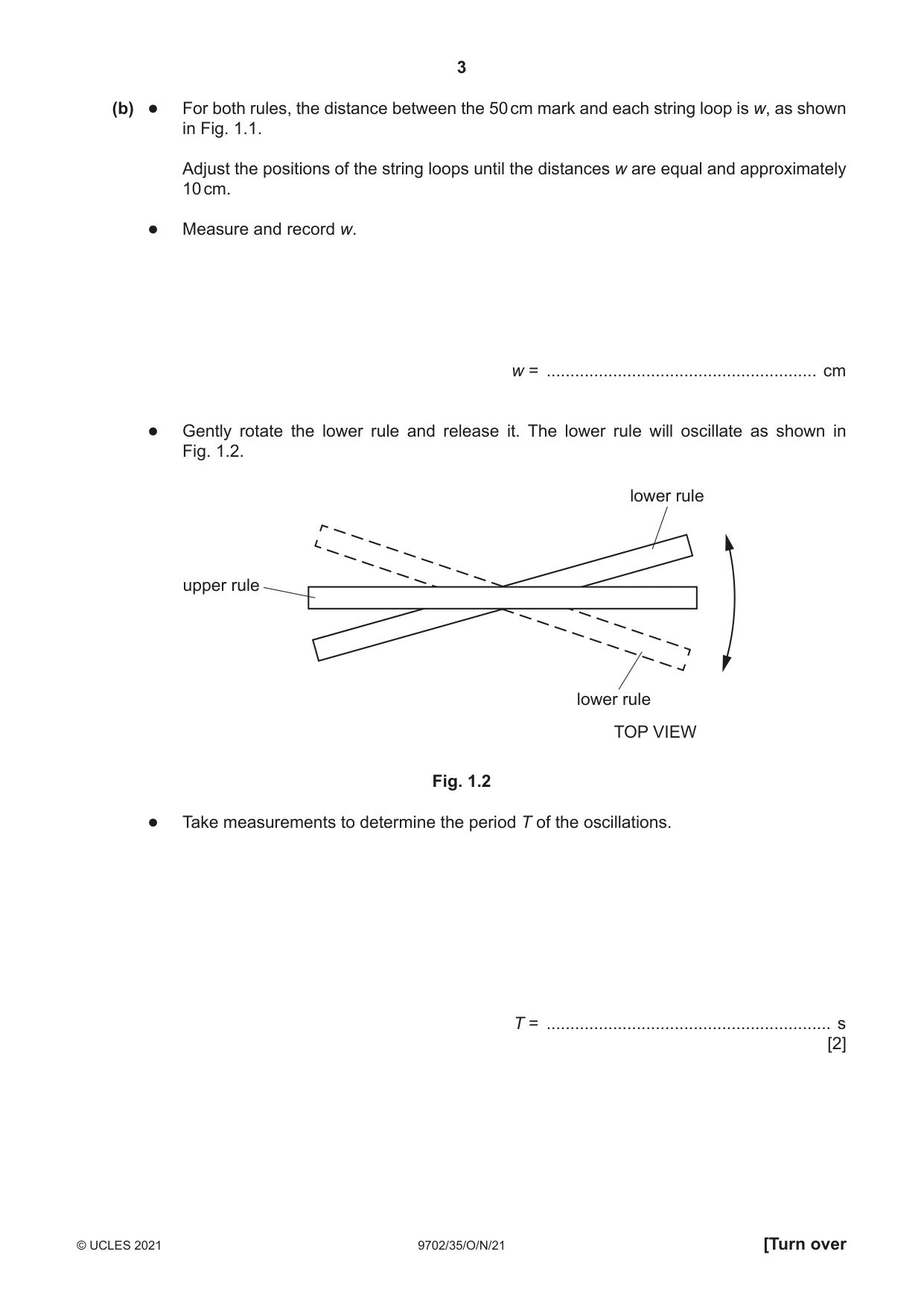 Cambridge A Level Physics 9702 2021 Oct/Nov Paper 3 · Variant 5 question paper, page 3 of 12