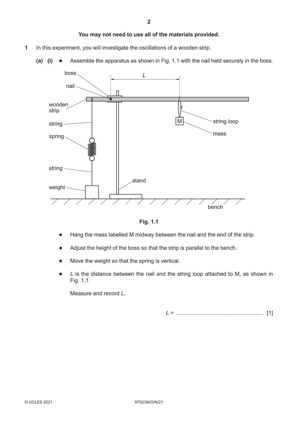 Cambridge A Level Physics 9702 2021 Oct/Nov Paper 3 · Variant 6 question paper, page 2 of 16